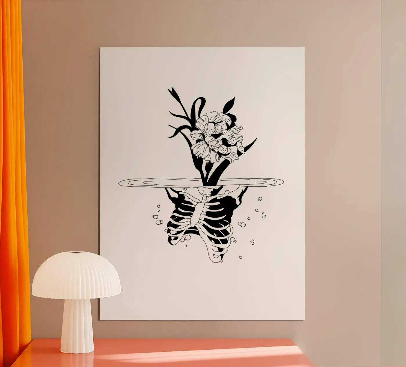 Flowerskull poster da byh.illustration