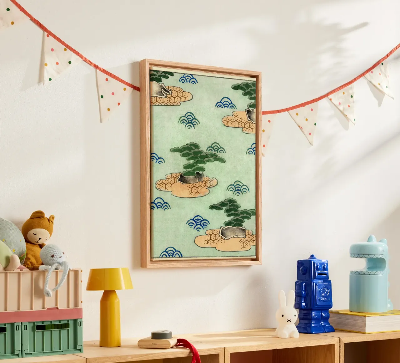 Floating Islands and Waves Art Print canvas by dawnthesea