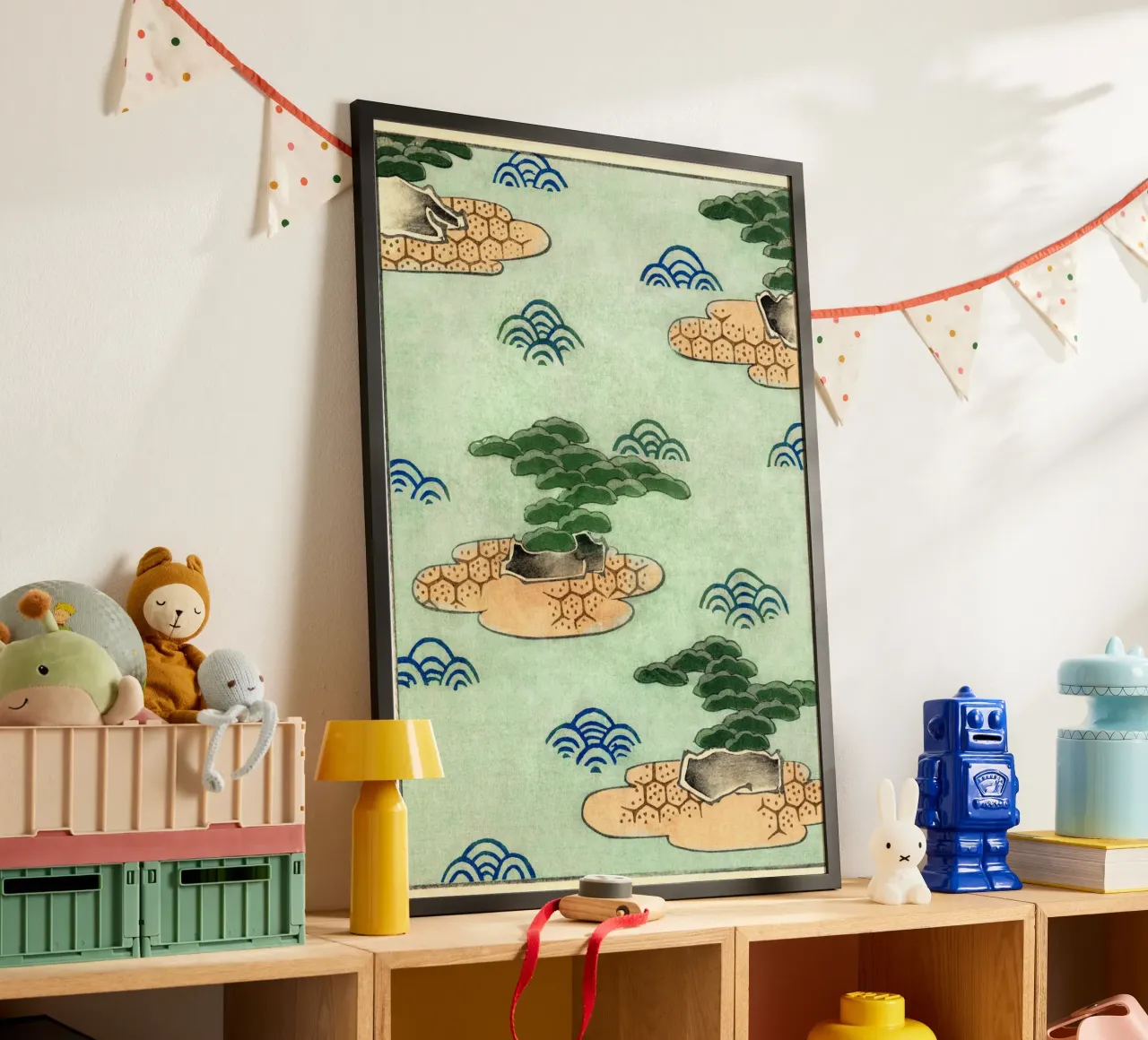 Floating Islands and Waves Art Print hahnemühle by dawnthesea