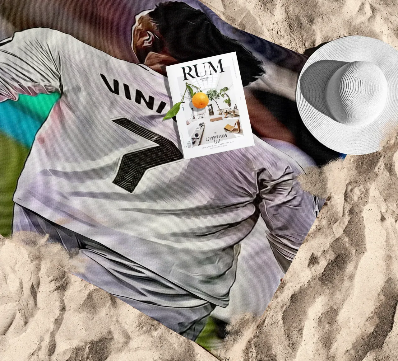 Vinícius Jr. - Eredità numero 7 telo mare da ArdanART