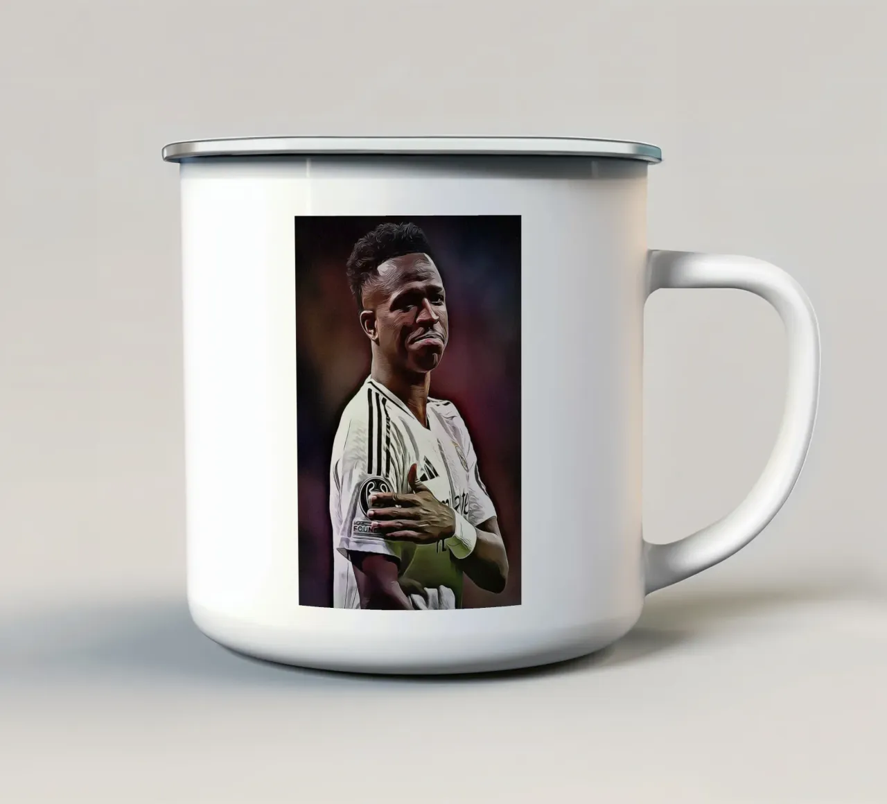 Vinícius Jr. - Cuore di Madrid tazza in smalto da ArdanART