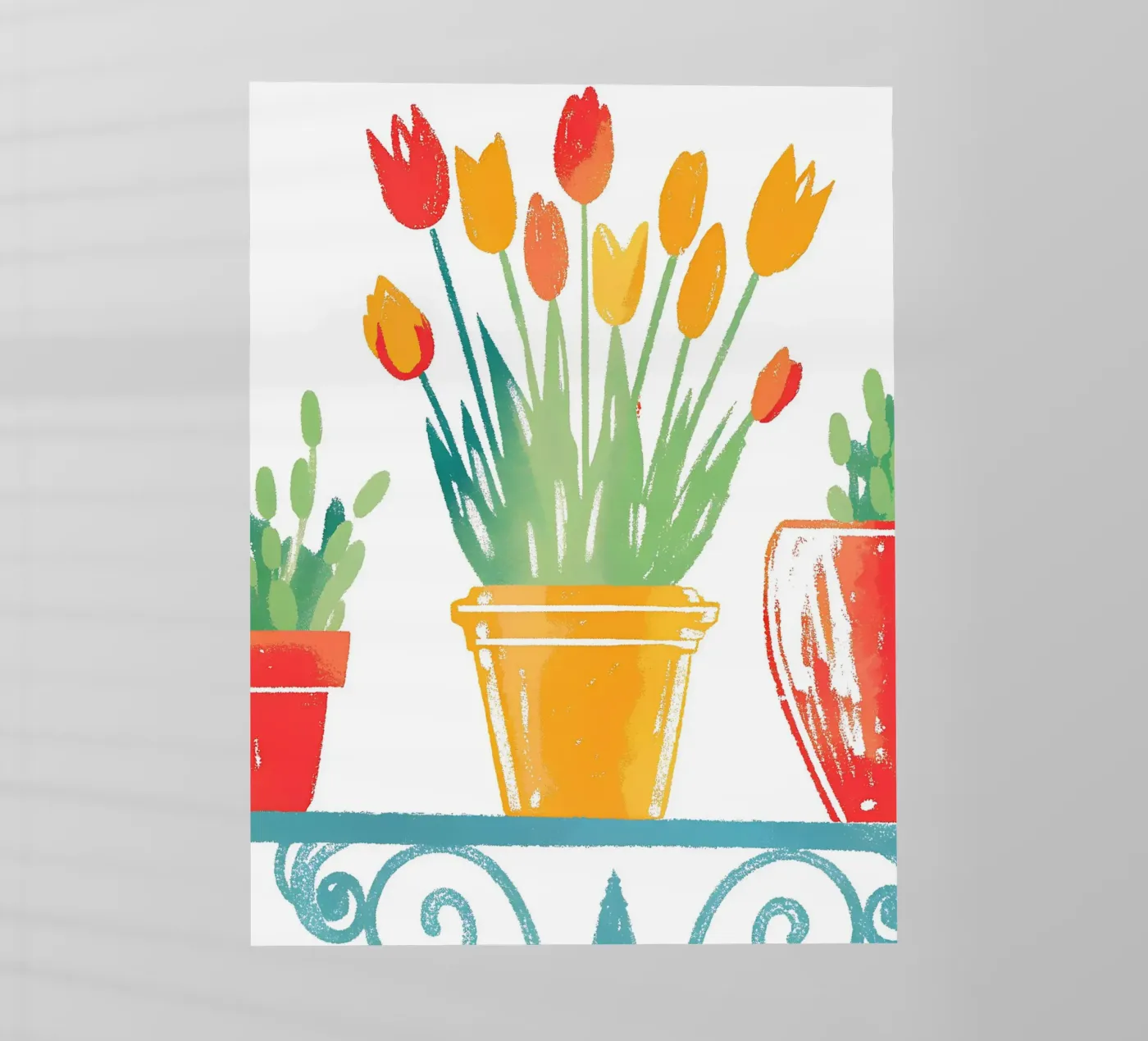 Drie bloempotten backlit folie van PREKETEWE