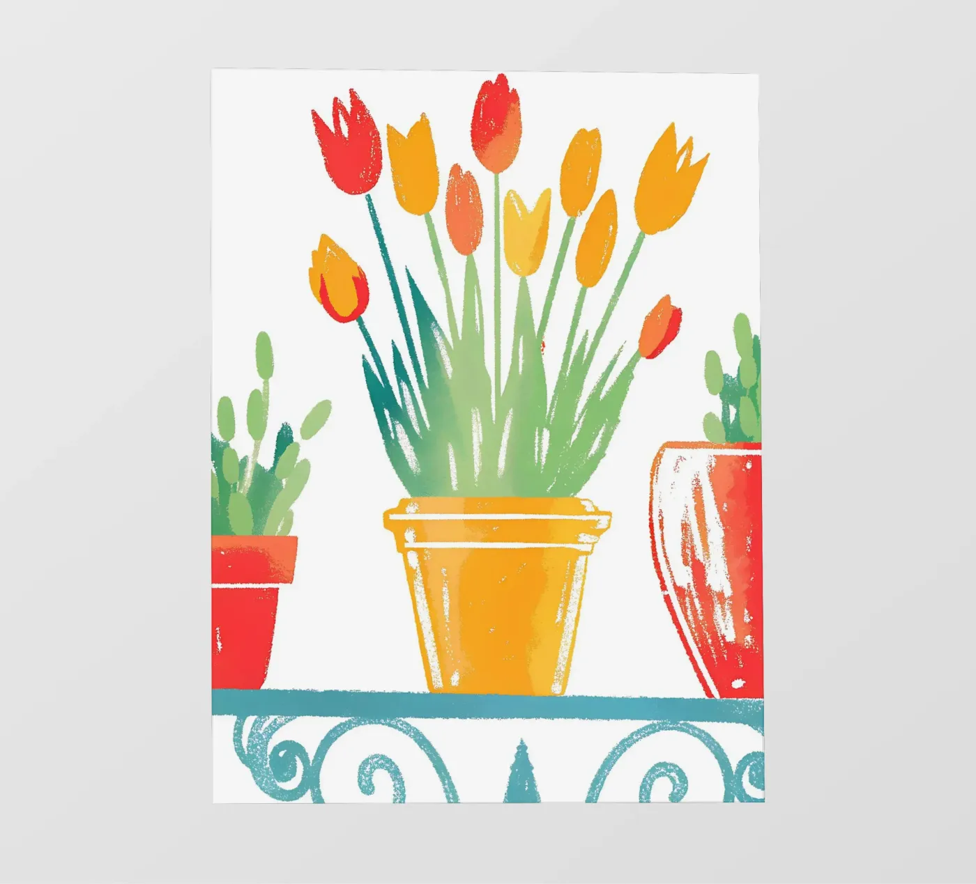 Drie bloempotten backlit folie van PREKETEWE