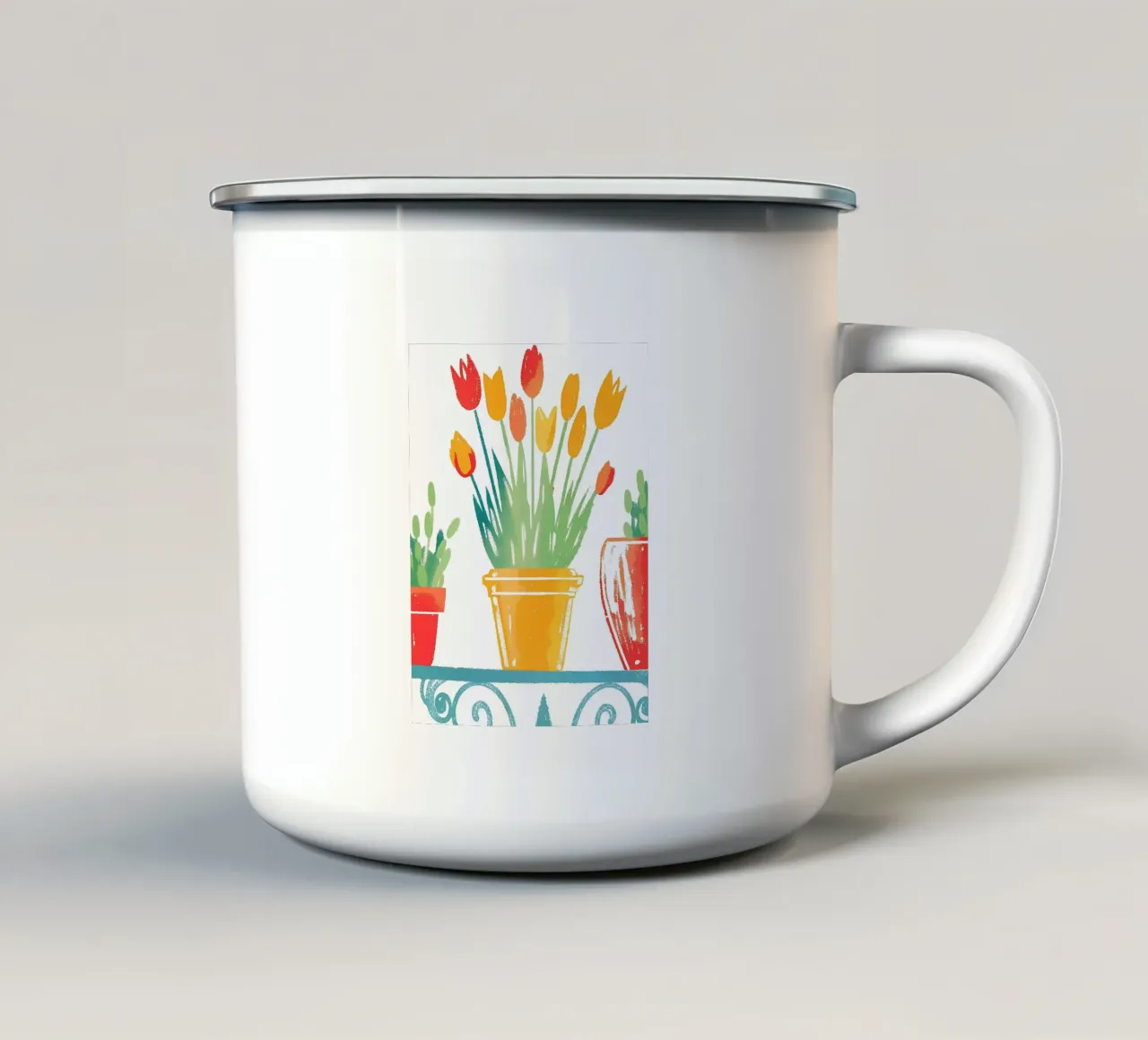 Tre vasi da fiori tazza in smalto da PREKETEWE