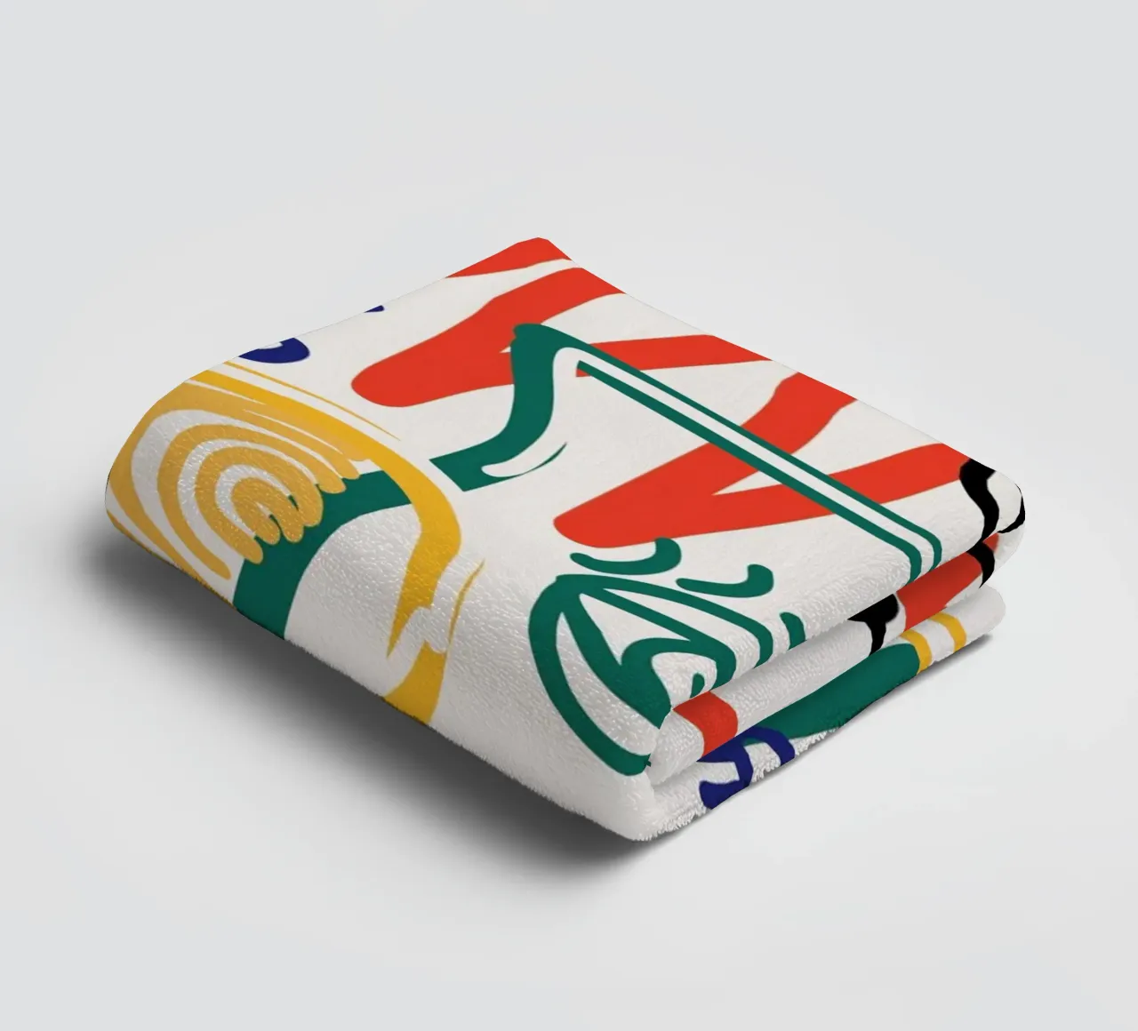 Maximalist line art 07 towel by Little Dean