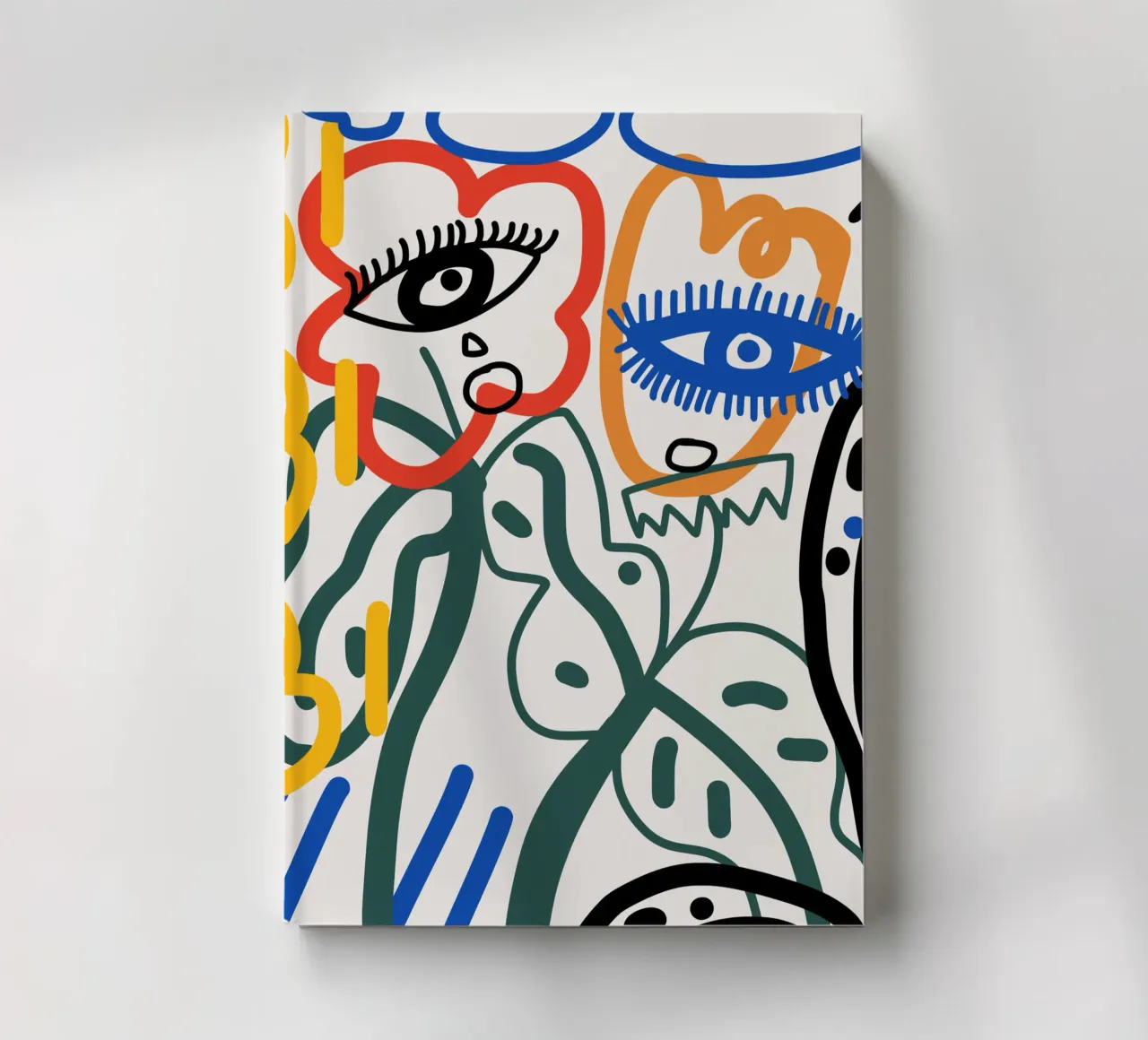 Maximalist line art 08 notebook by Little Dean