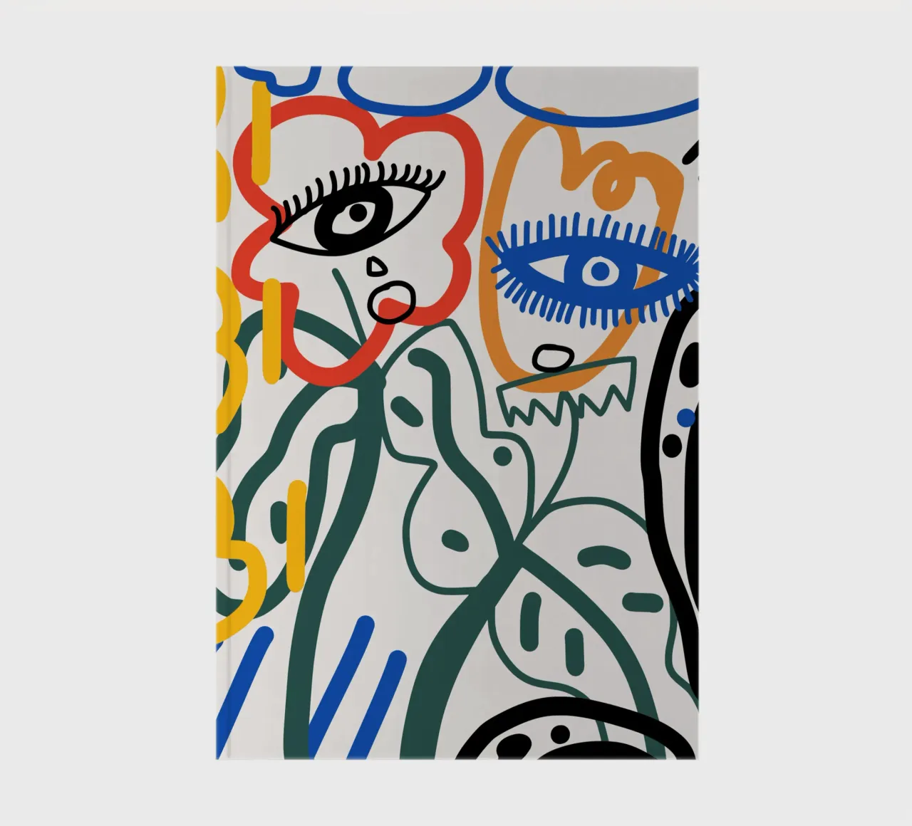 Maximalist line art 08 notebook by Little Dean