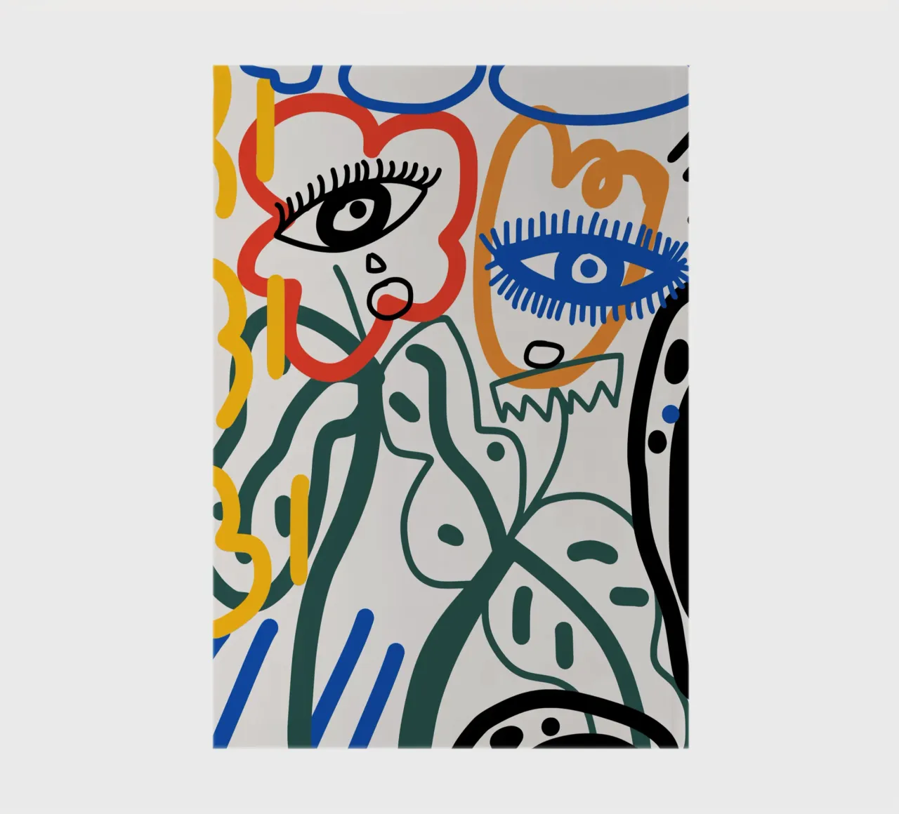 Maximalist line art 08 notebook by Little Dean