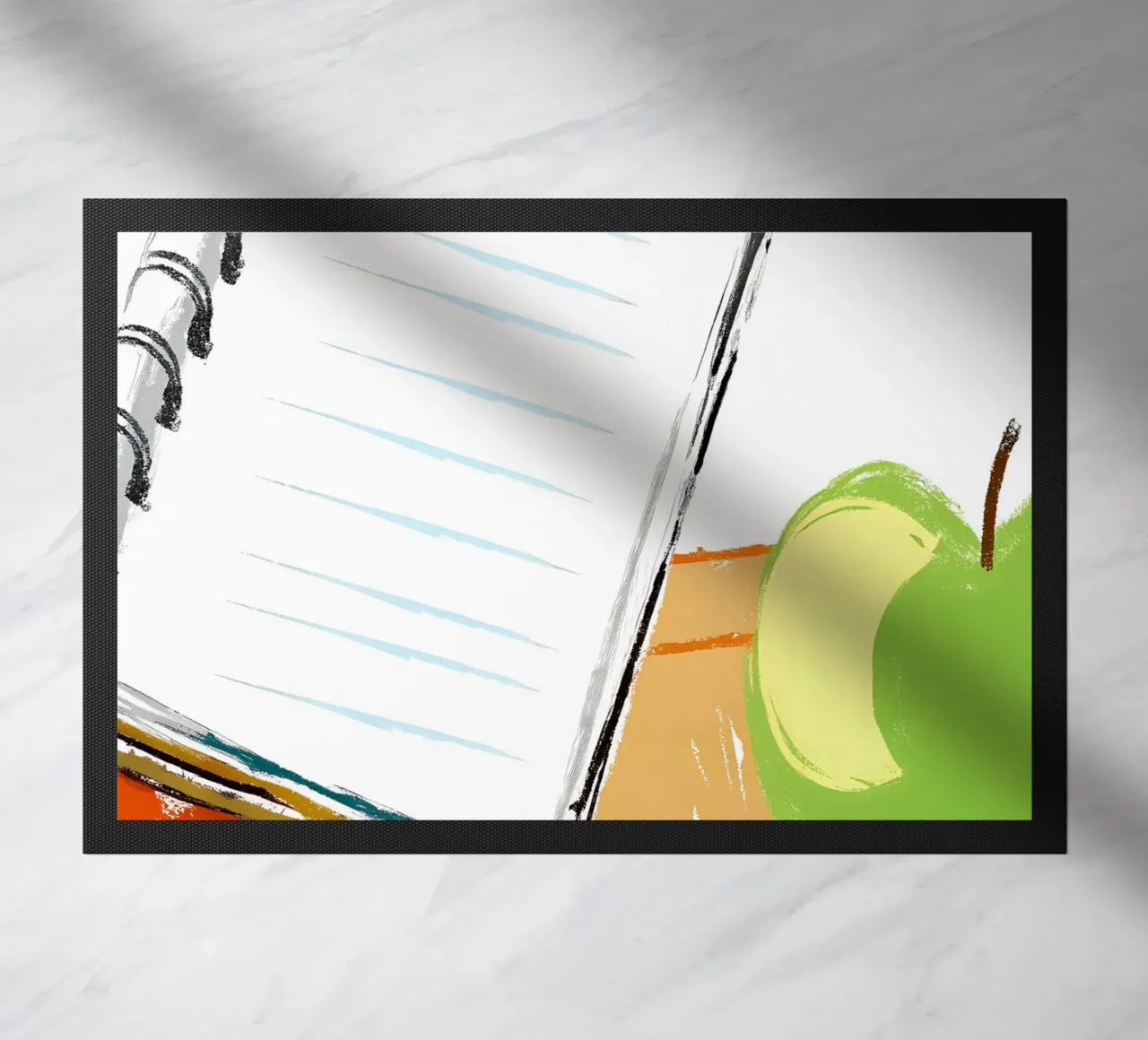 Apples and Books doormat by PREKETEWE