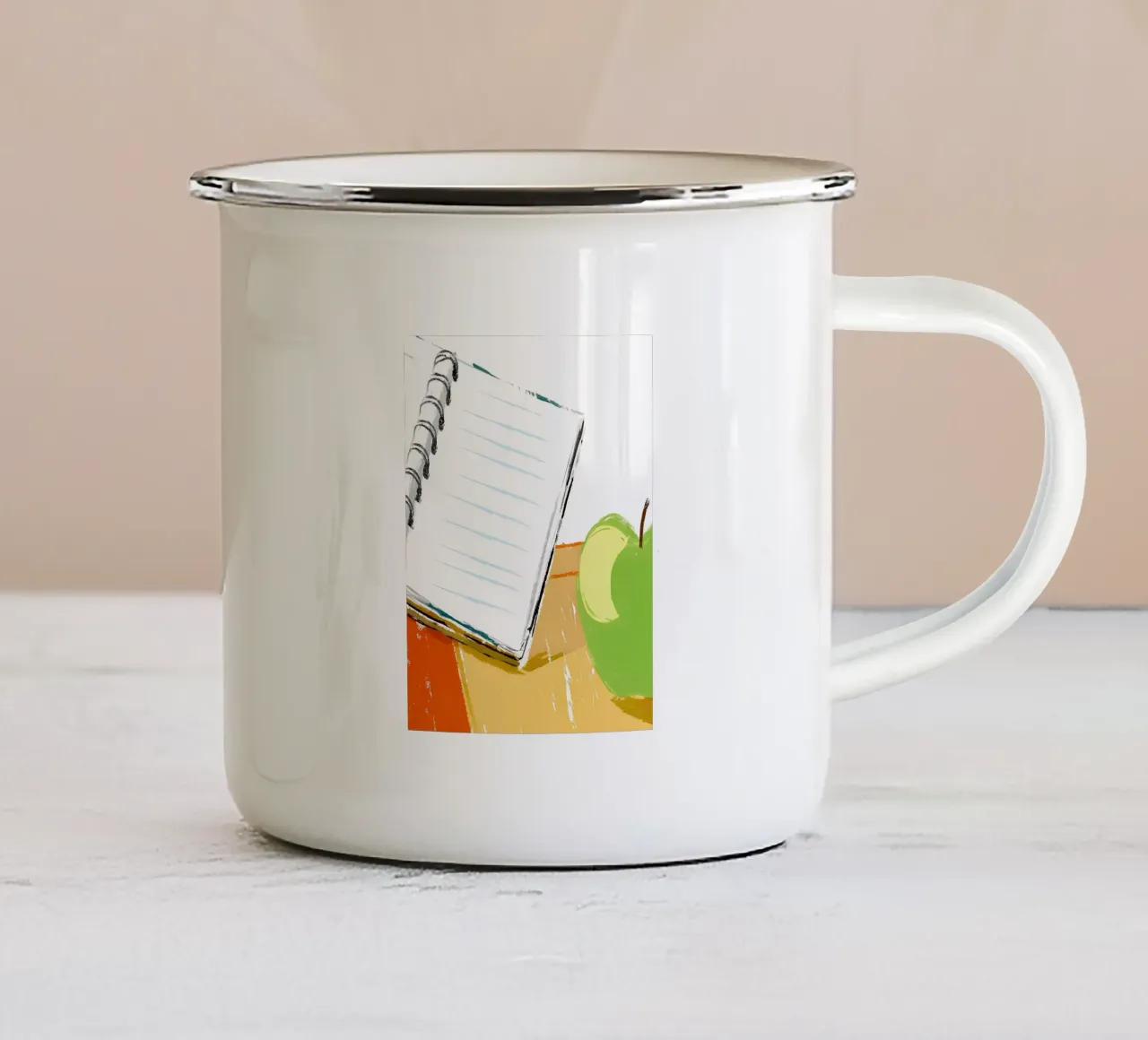 Mele e libri tazza in smalto da PREKETEWE