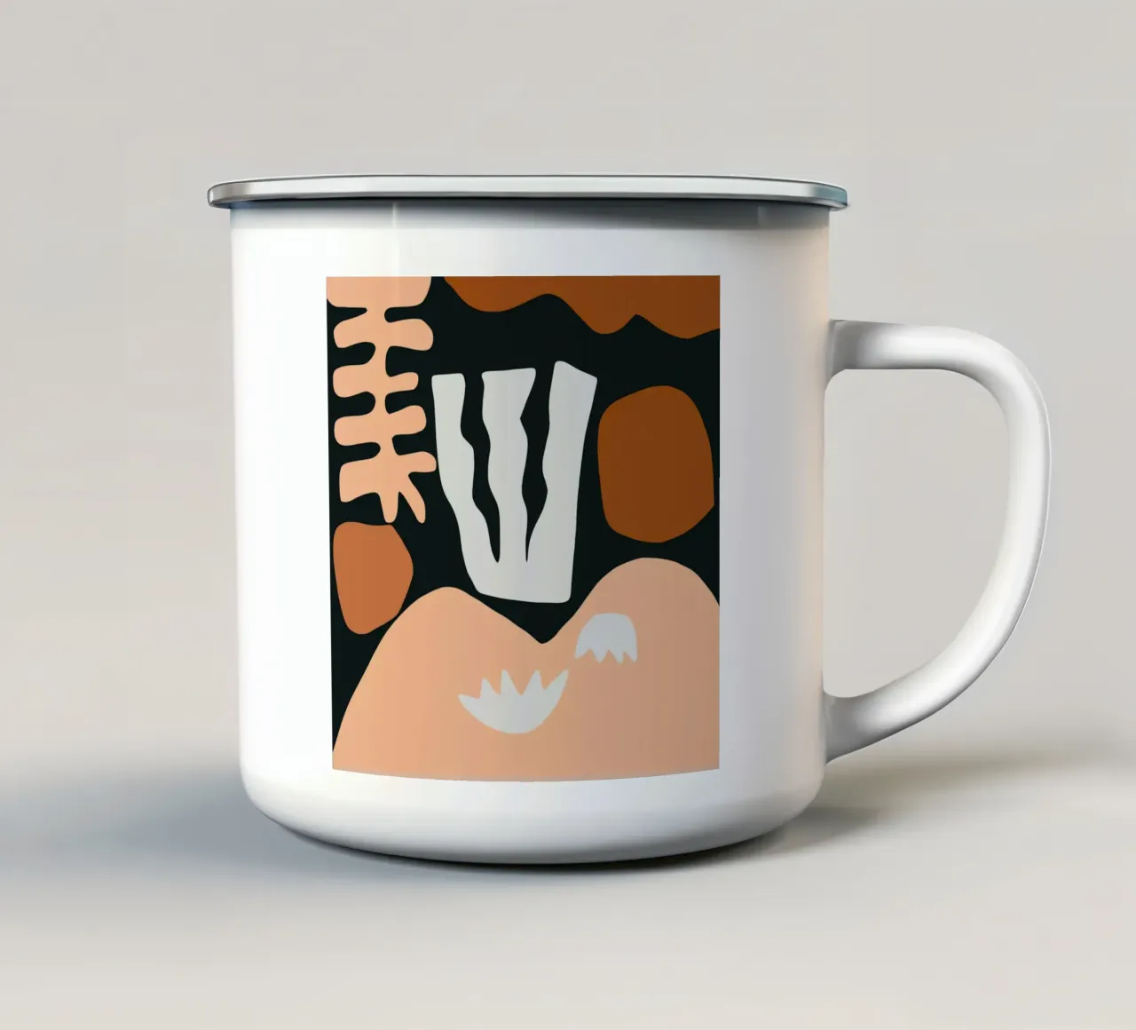 Terreno plein air tazza in smalto da Little Dean