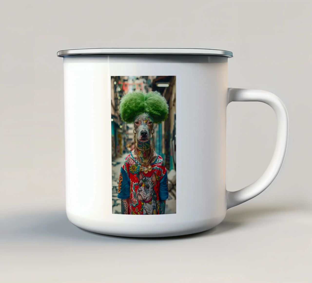 Zoé tazza in smalto da Affiches Chien Originales – Dogland