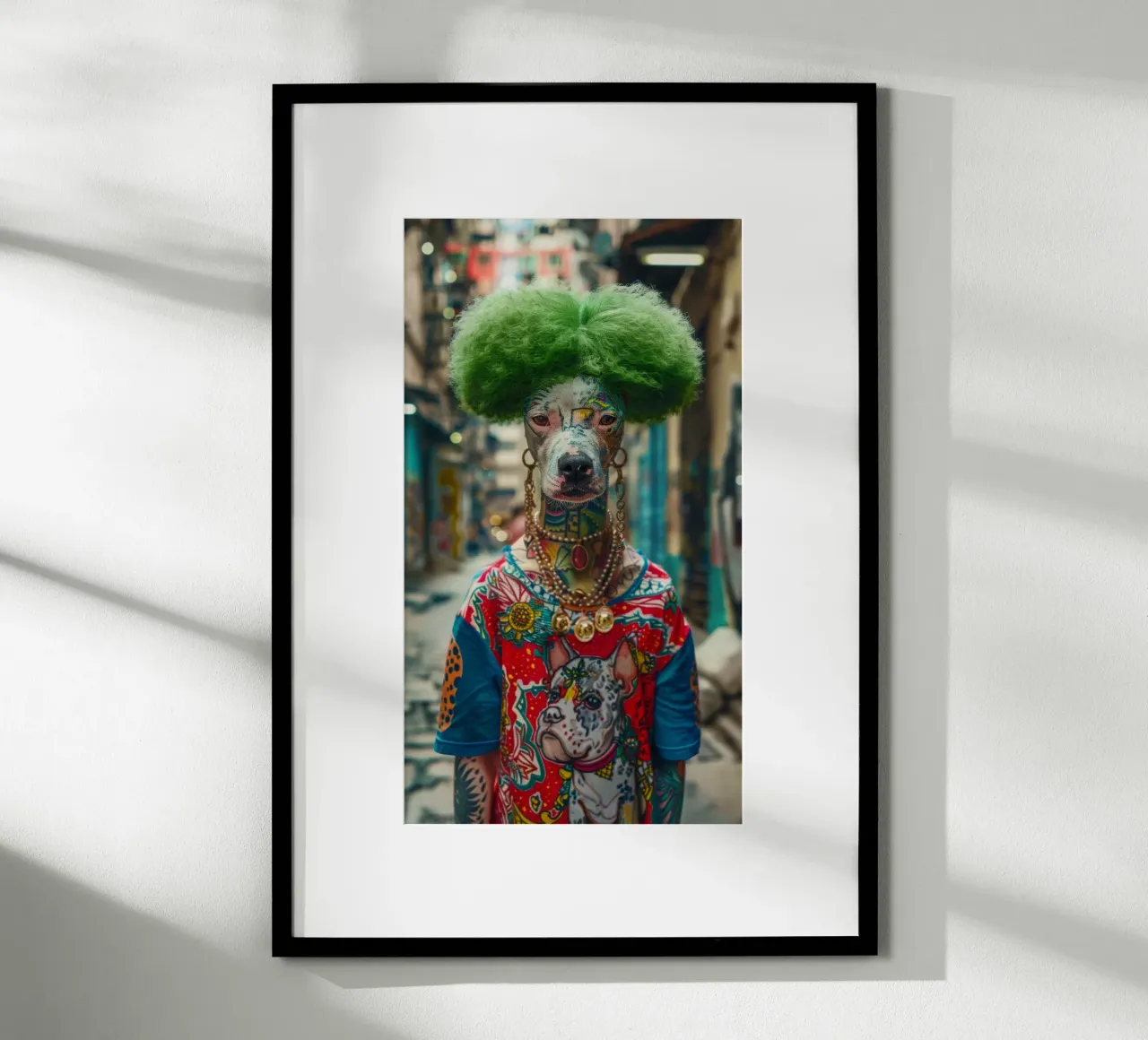 Zoé poster con telaio in alluminio da Affiches Chien Originales – Dogland