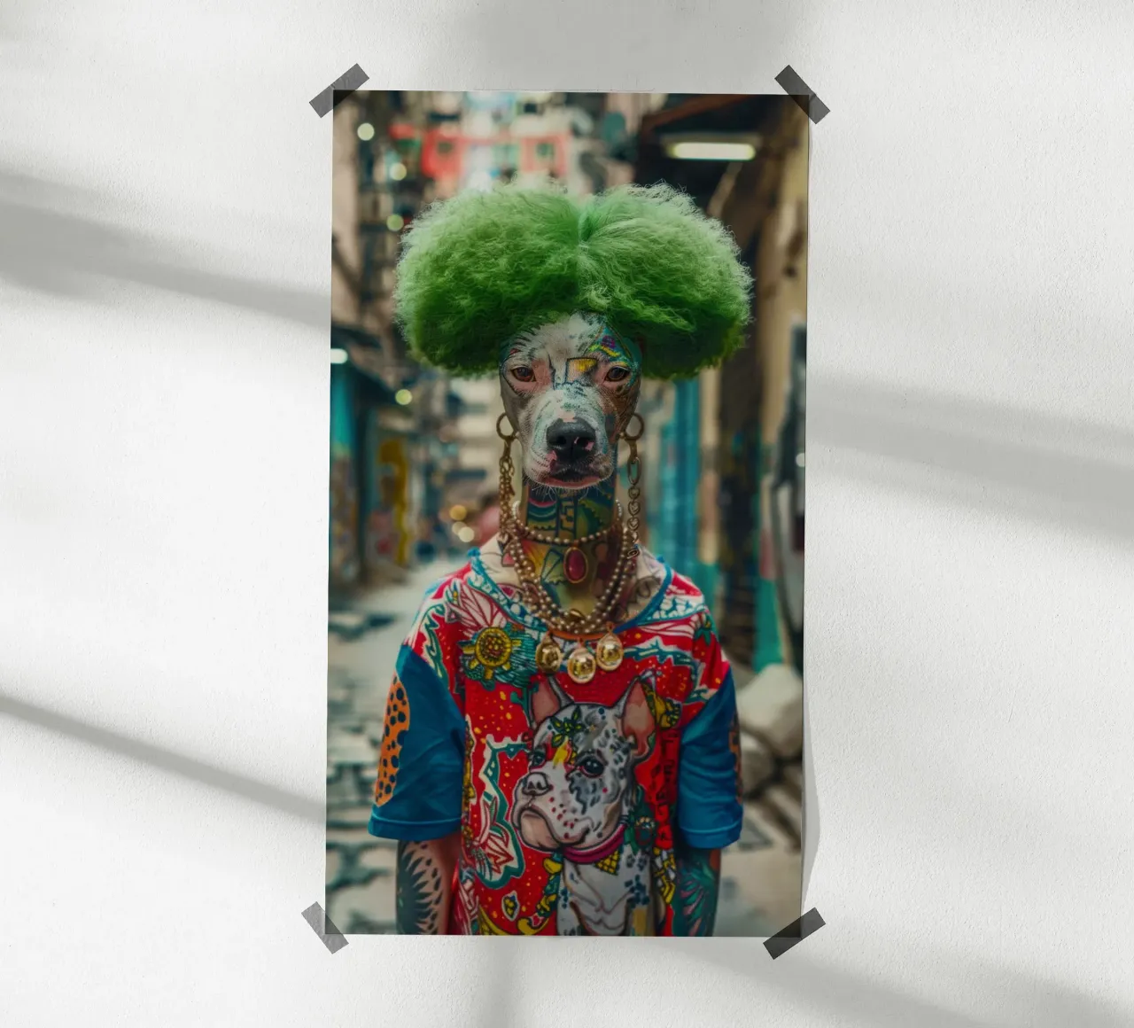Zoé poster con telaio in alluminio da Affiches Chien Originales – Dogland
