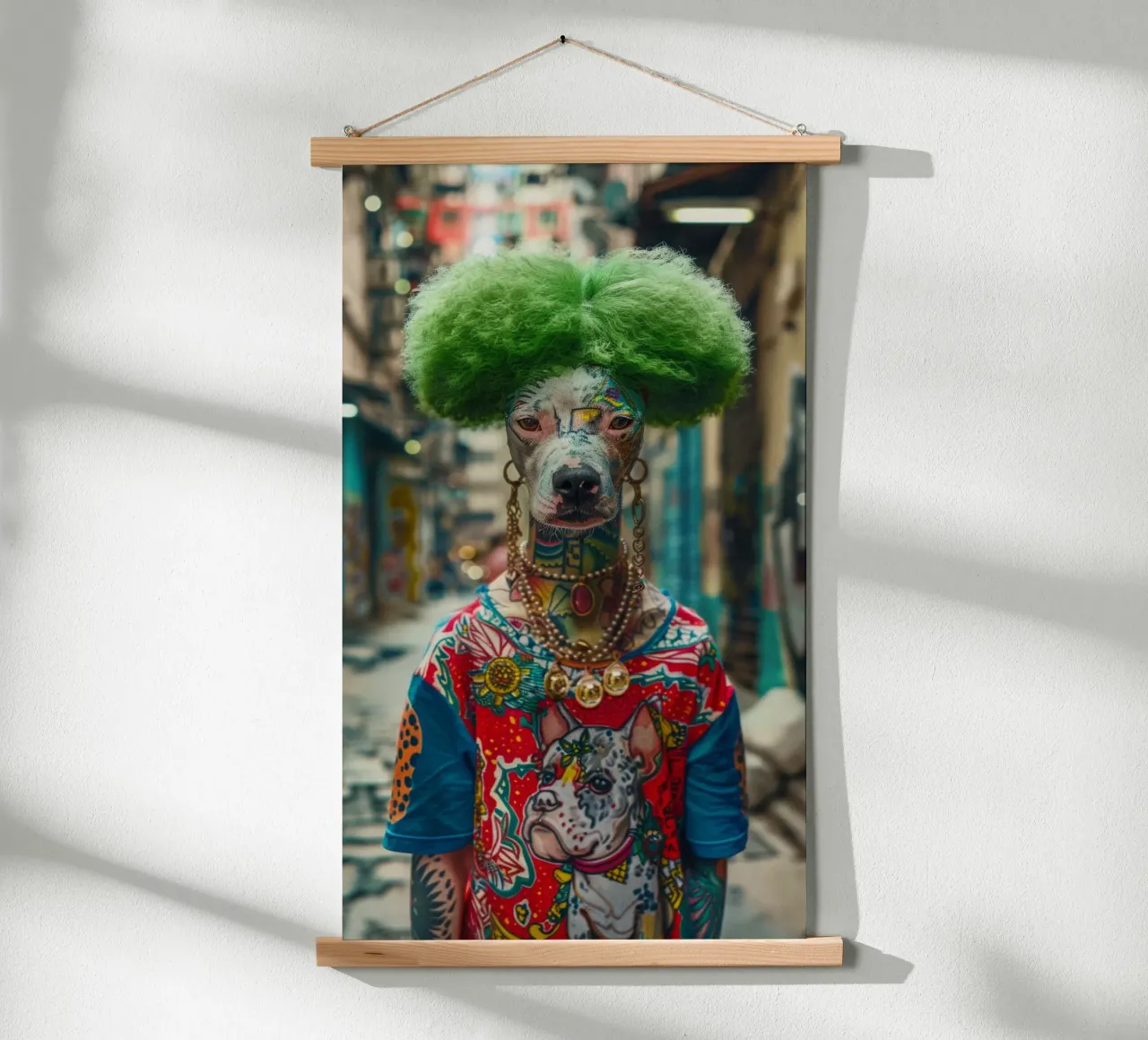 Zoé poster con telaio in alluminio da Affiches Chien Originales – Dogland