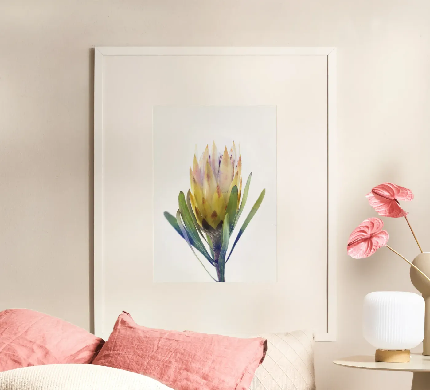 Yellow Protea Flower poster da Lila & Lola