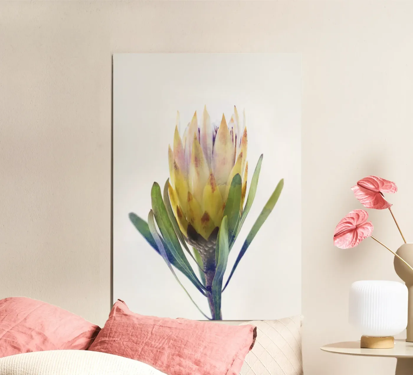 Yellow Protea Flower poster da Lila & Lola