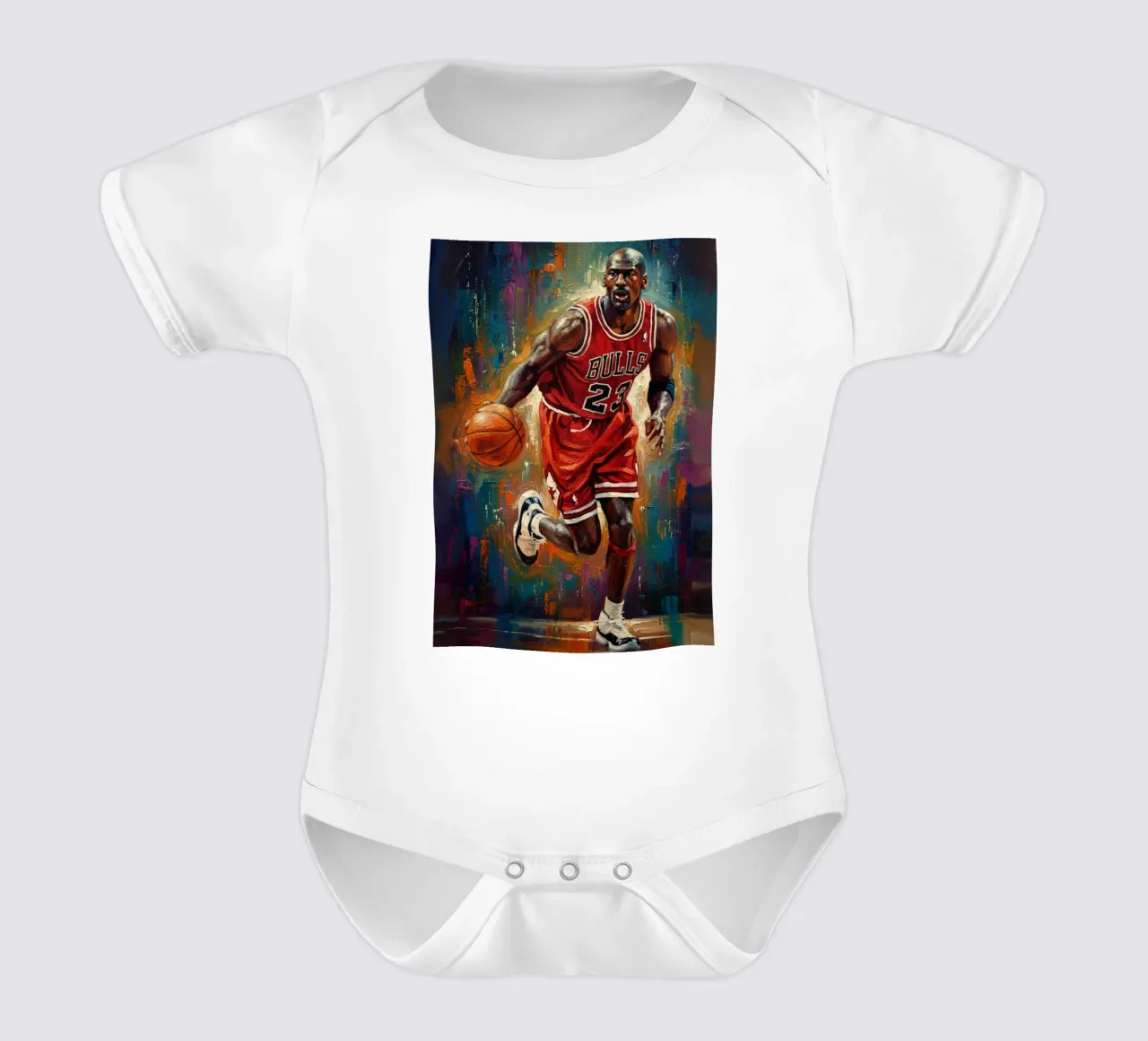 Michael Jordan in prima serata body neonato maniche corte da Lembayung art
