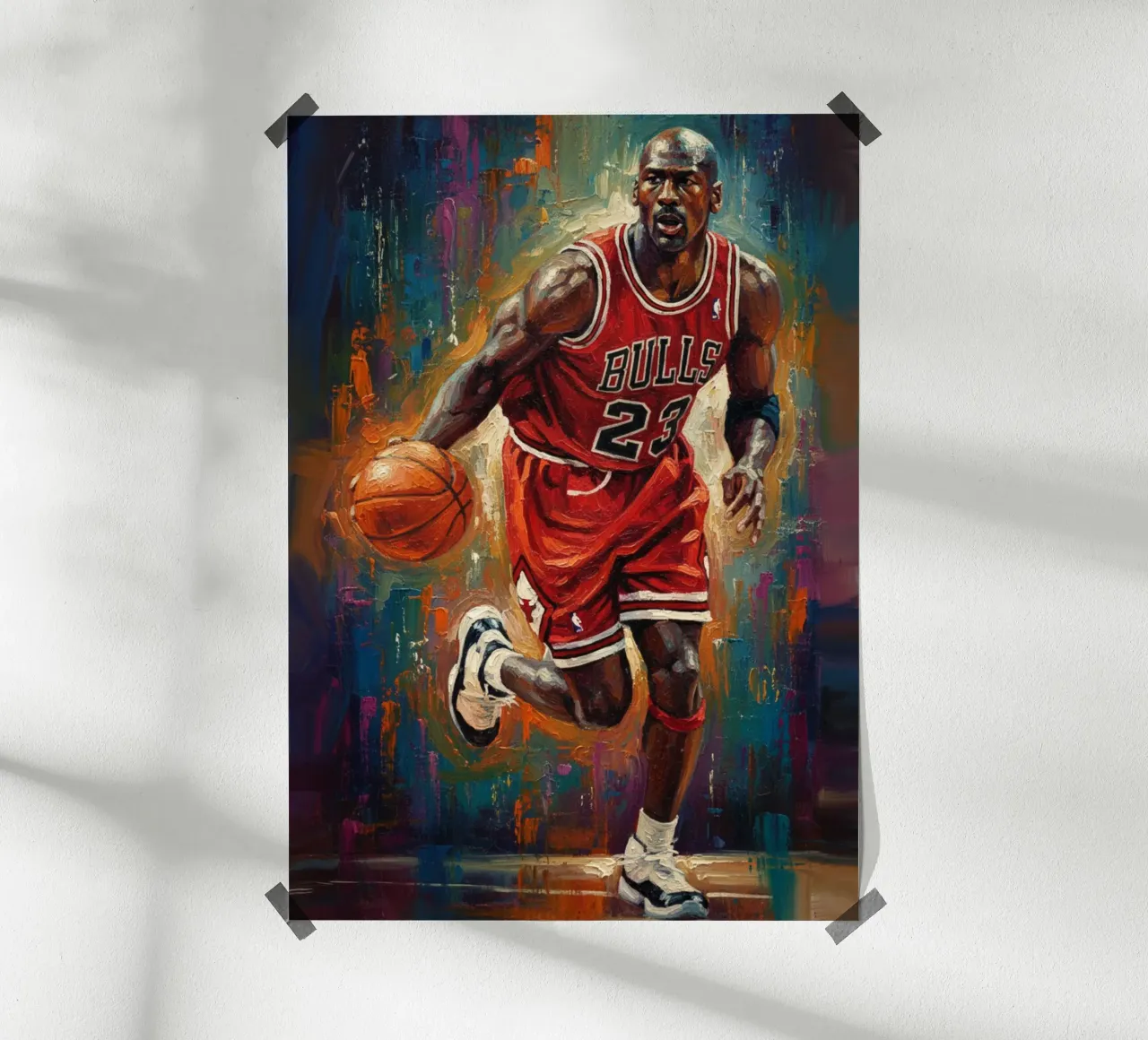 Michael Jordan in prima serata carta hahnemühle da Lembayung art