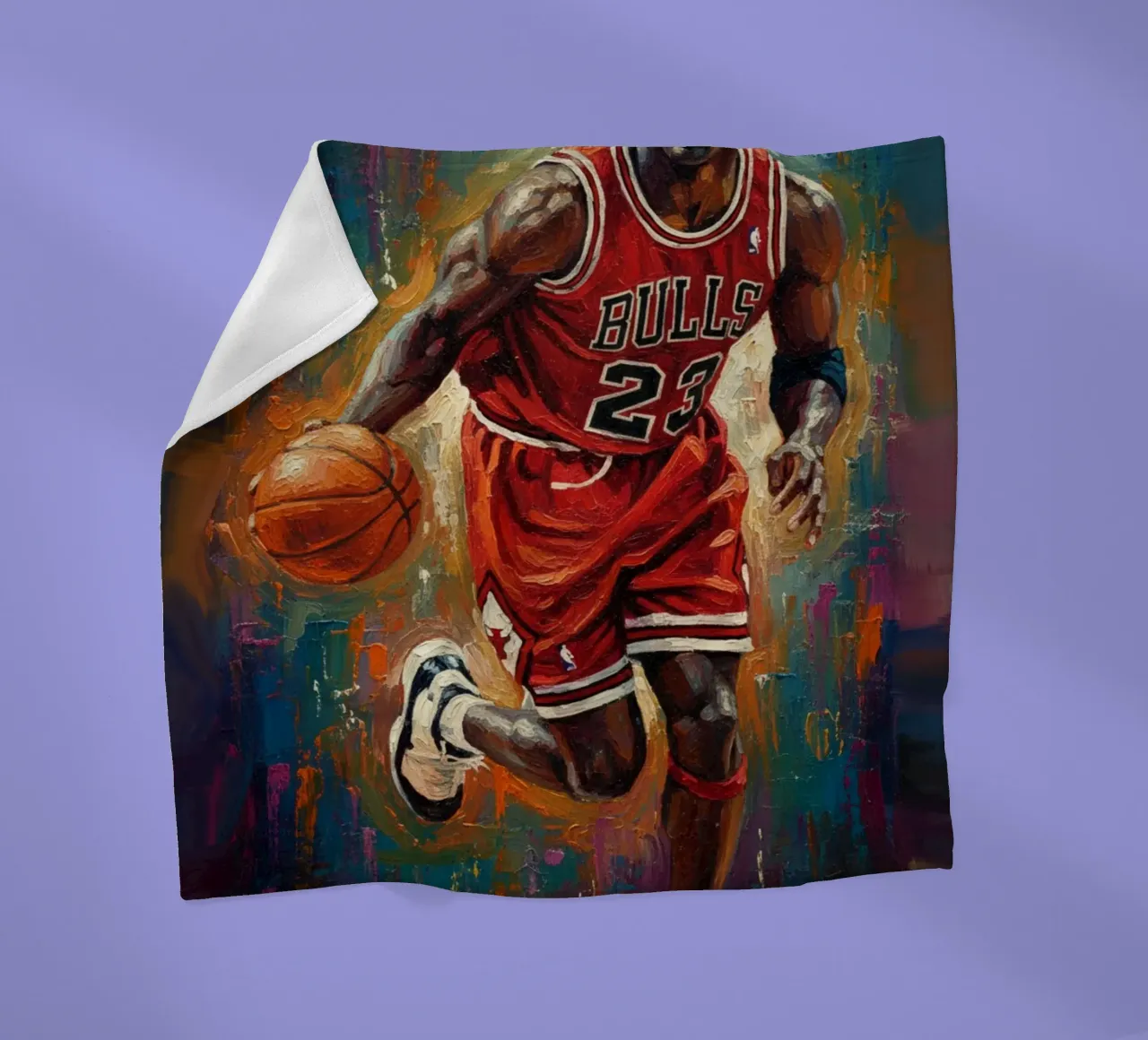 Michael Jordan in prima serata coperta in pile da Lembayung art