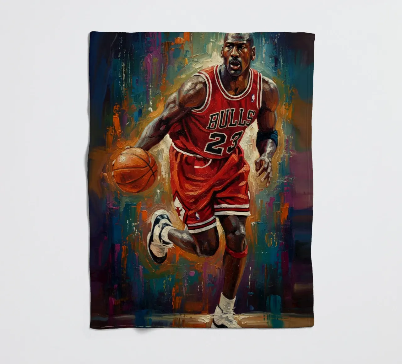 Michael Jordan in prima serata coperta in pile da Lembayung art