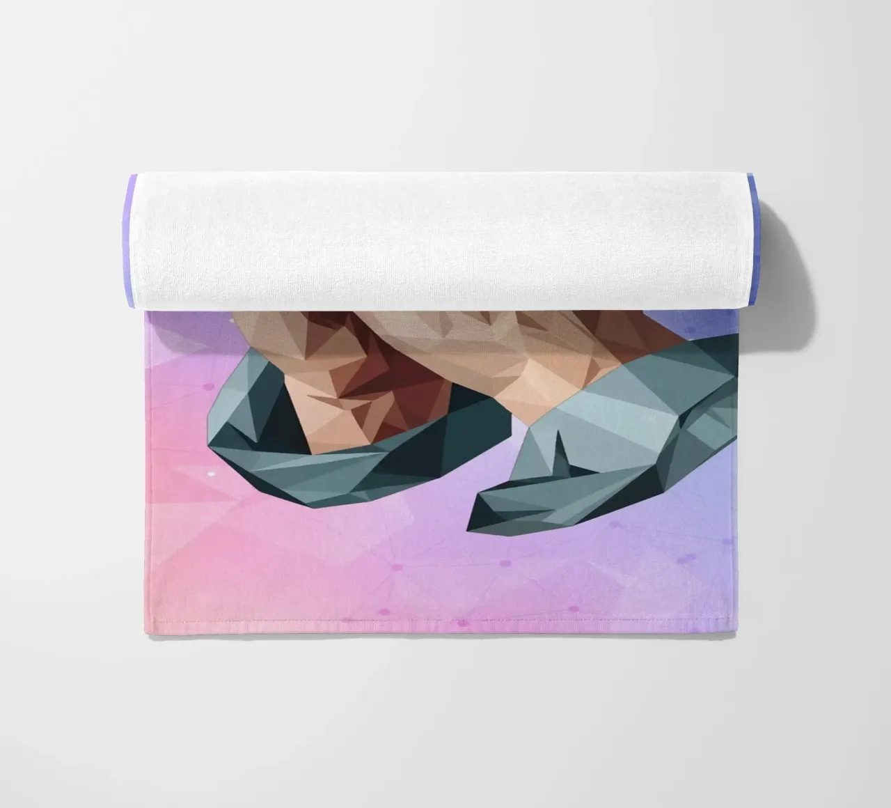 Mani in preghiera Lowpoly telo mare da Low Profile