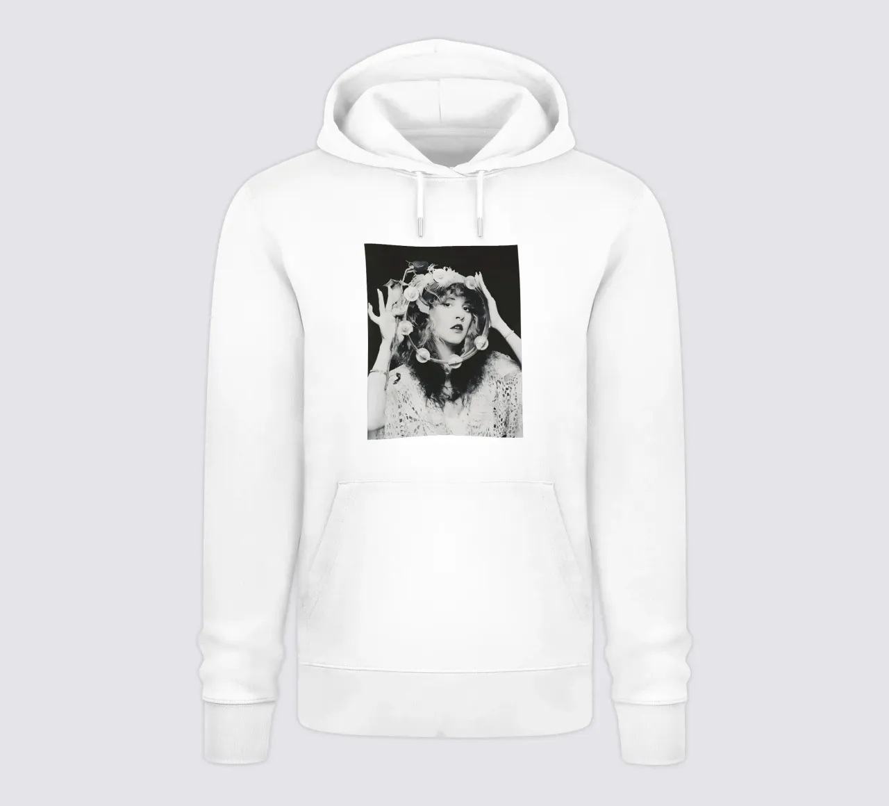 Stevie Nicks Monocromo felpa con cappuccio da vintage