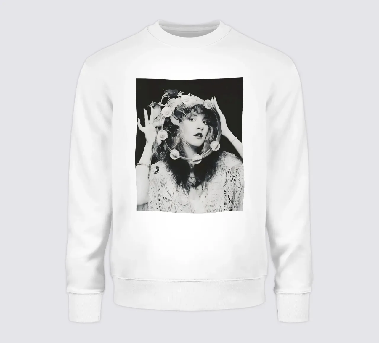 Stevie Nicks Monocromo felpa da vintage