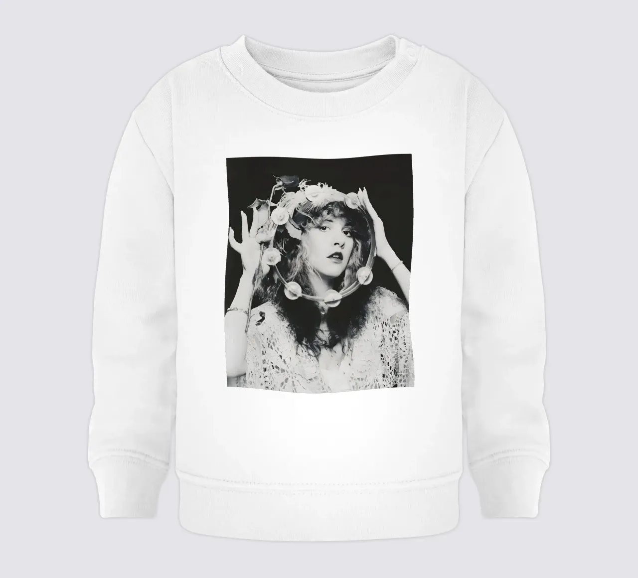 Stevie Nicks Monocromo felpa neonato da vintage