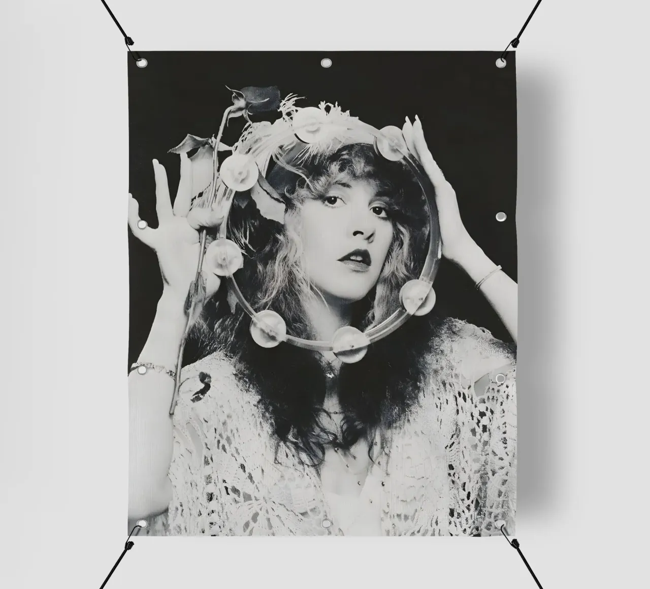 Stevie Nicks Monocromo telo in pvc da vintage