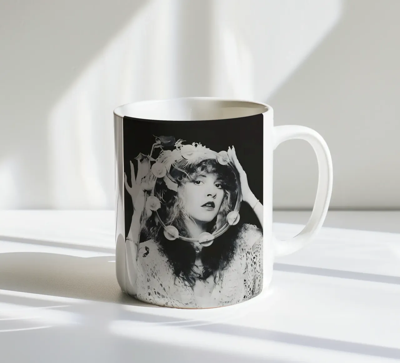 Stevie Nicks Monocromo tazza in ceramica da vintage