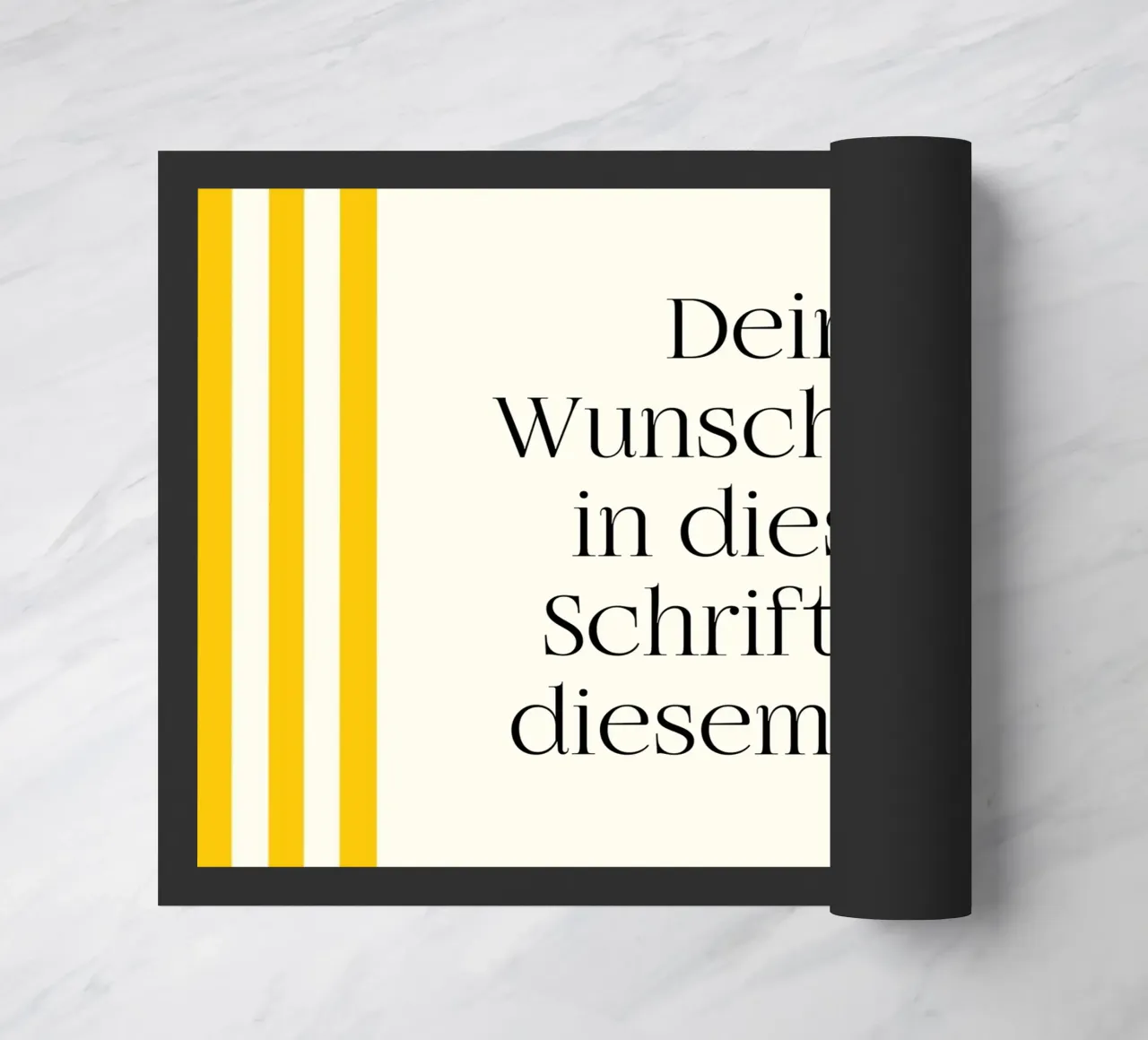 Wunschtext mit gelben Streifen zerbino da WORTSPIEL