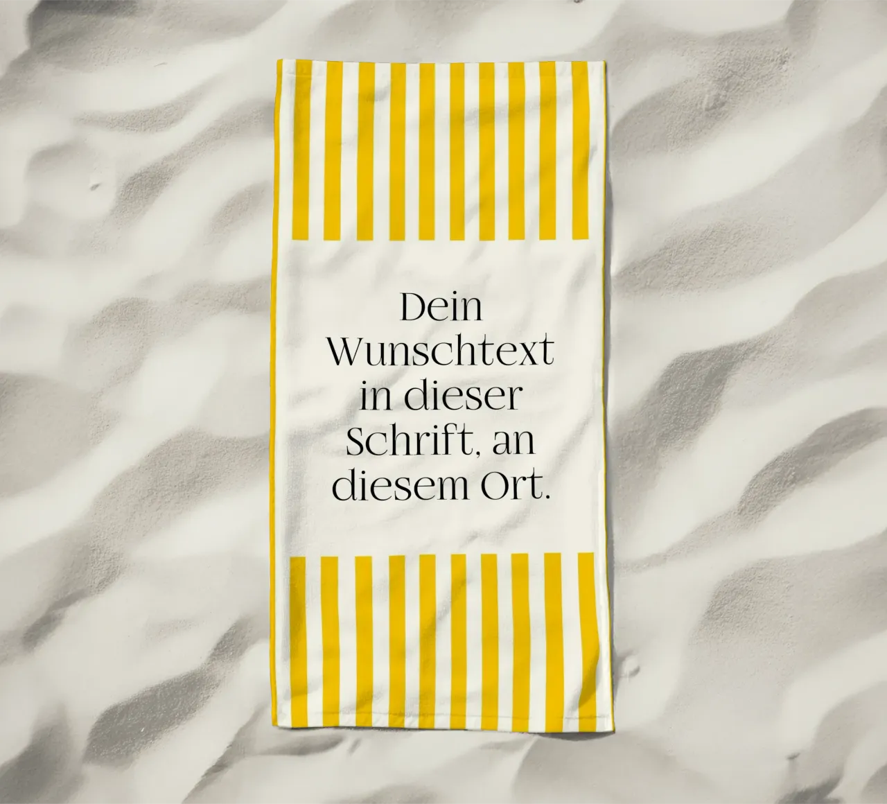 Wunschtext mit gelben Streifen telo mare da WORTSPIEL