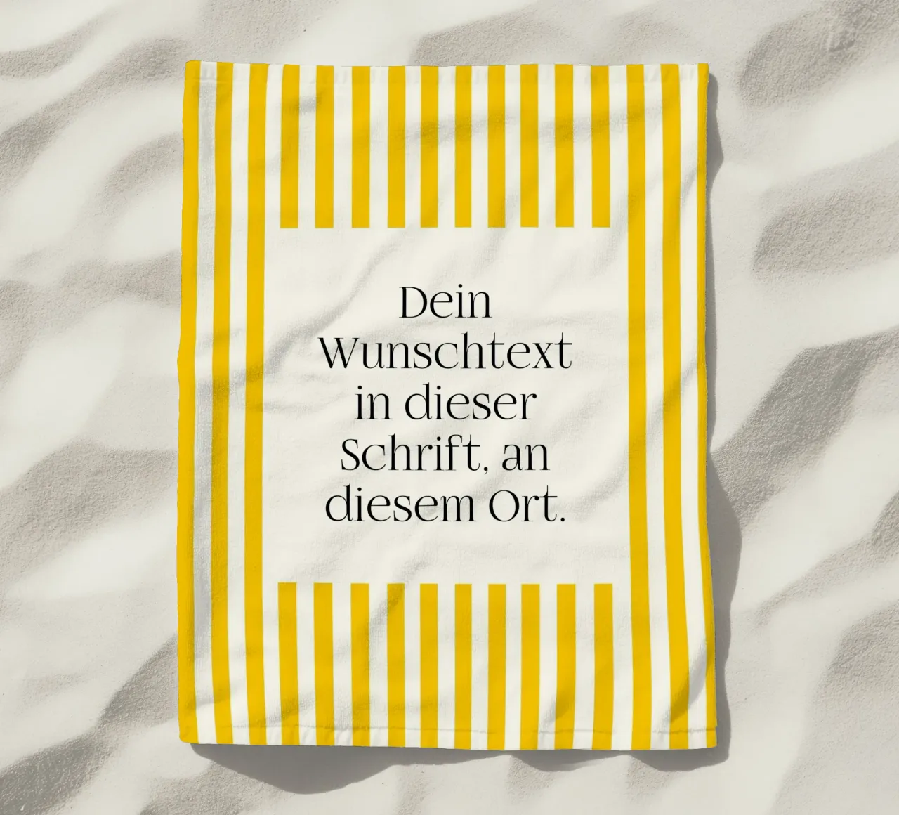 Wunschtext mit gelben Streifen telo mare da WORTSPIEL