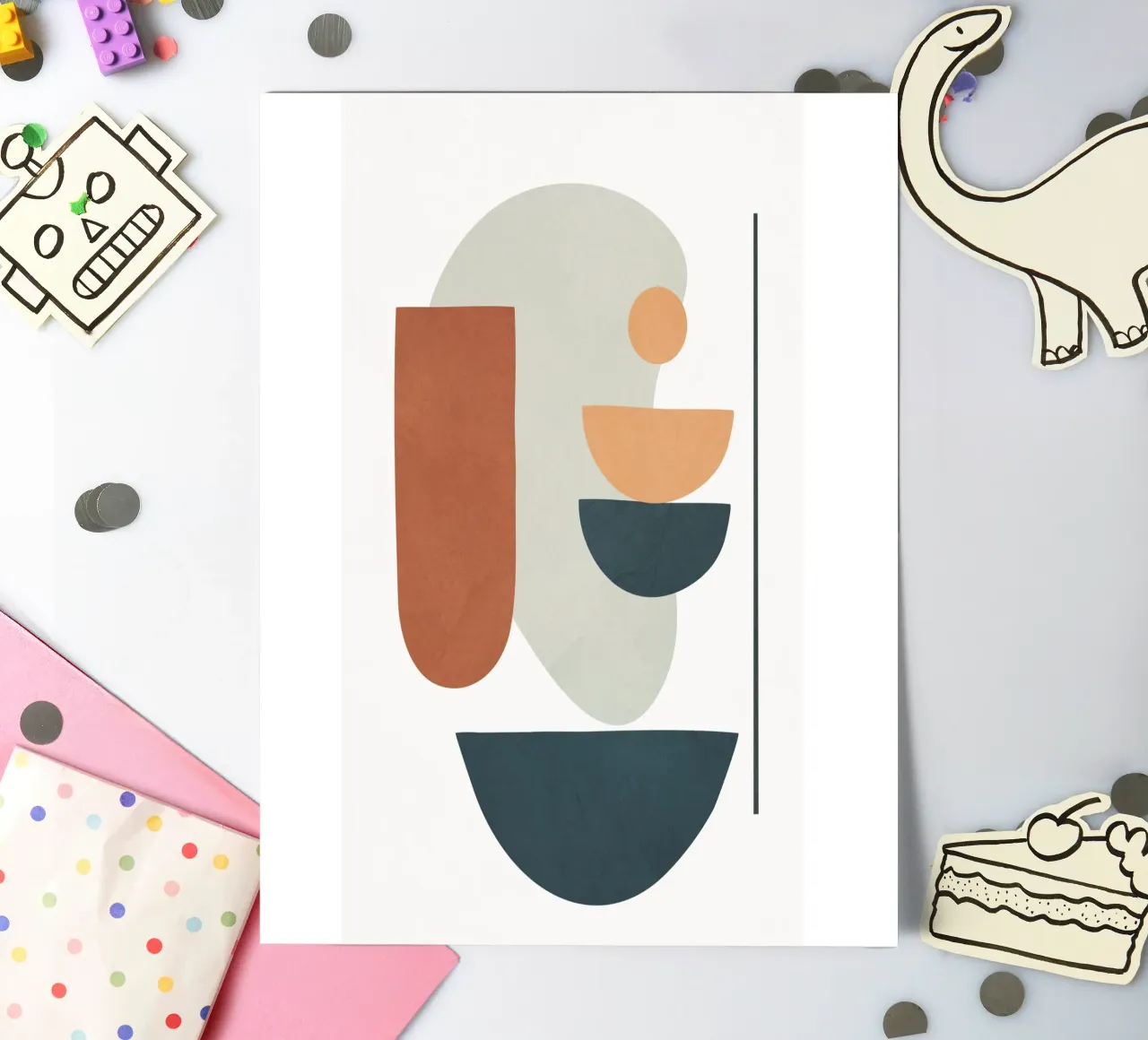 Minimal Shapes No.41 foglio adesivo da cityart