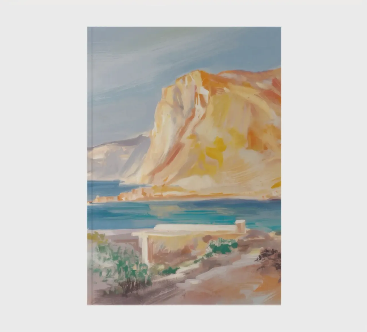 Sunlit Coastal Cliffs notebook by Angkasa Mist