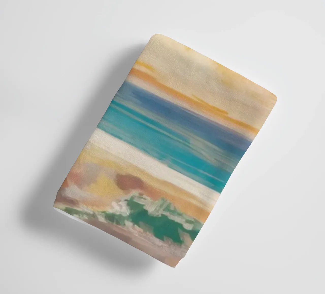 Sunlit Coastal Cliffs towel by Angkasa Mist