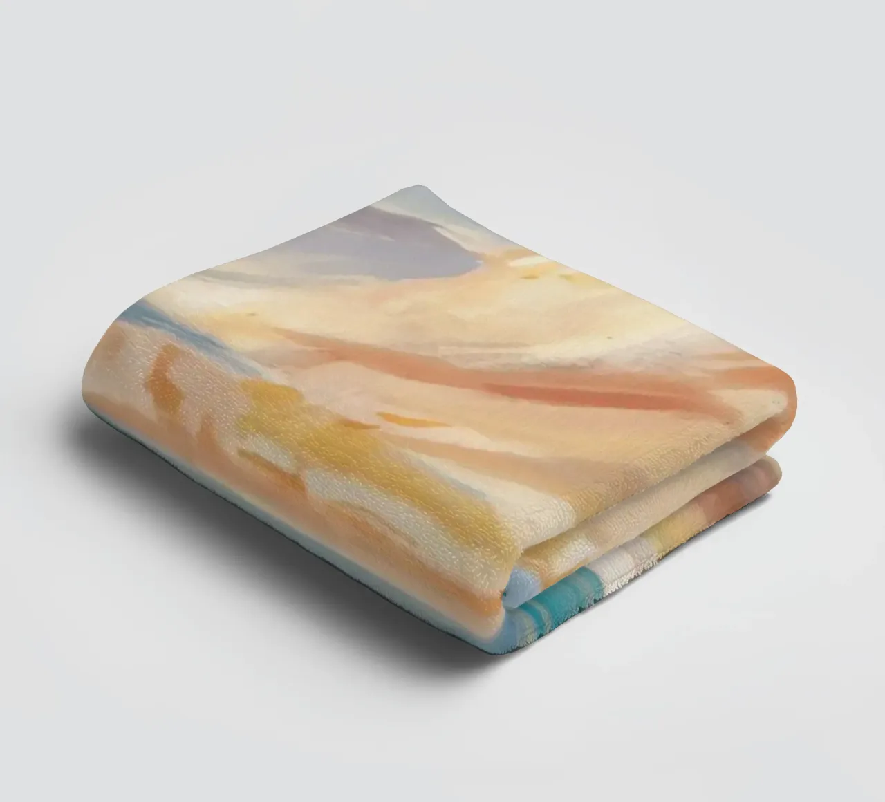 Sunlit Coastal Cliffs towel by Angkasa Mist