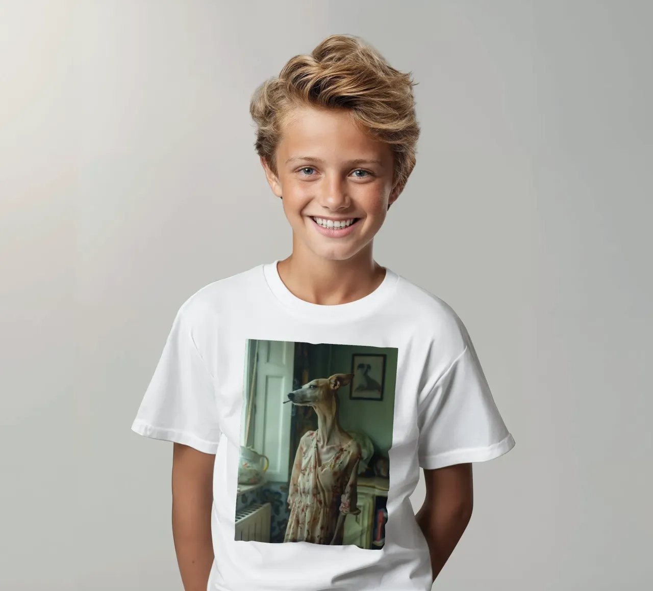 Léa t-shirt bambini da Affiches Chien Originales – Dogland