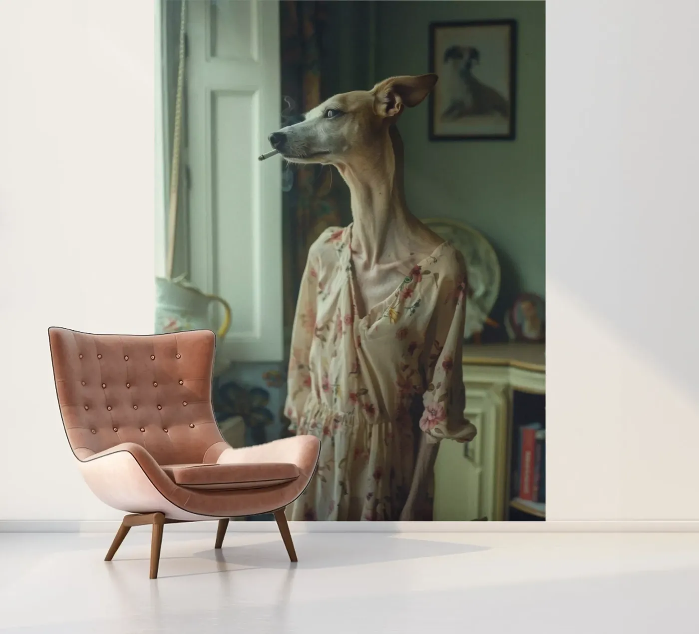 Léa fotobehang van Affiches Chien Originales – Dogland