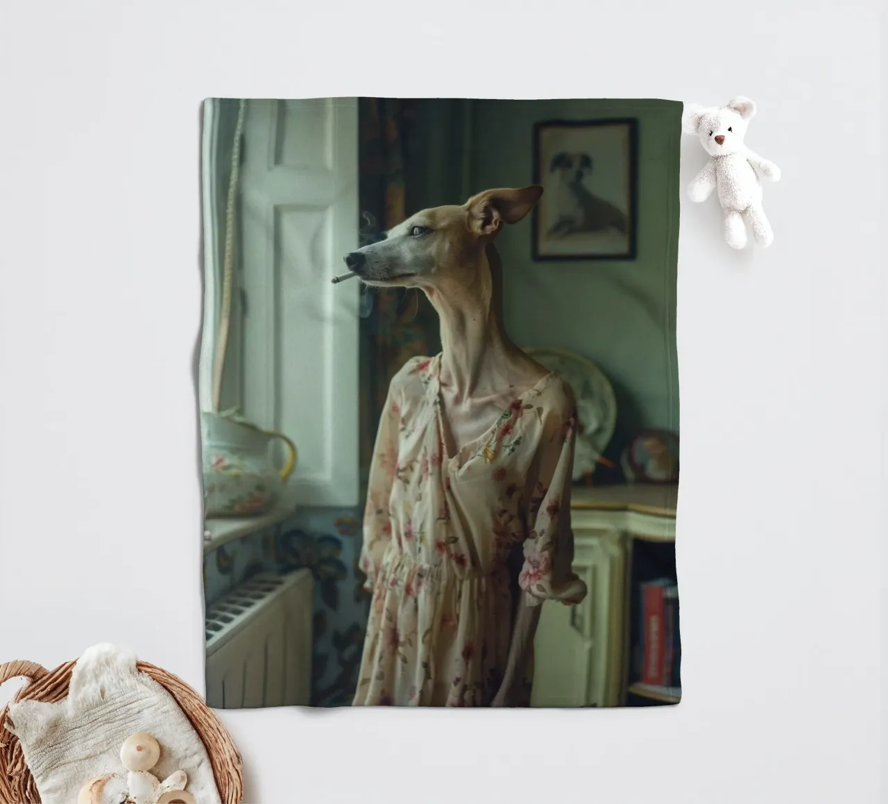 Léa Fleecedecke von Affiches Chien Originales – Dogland