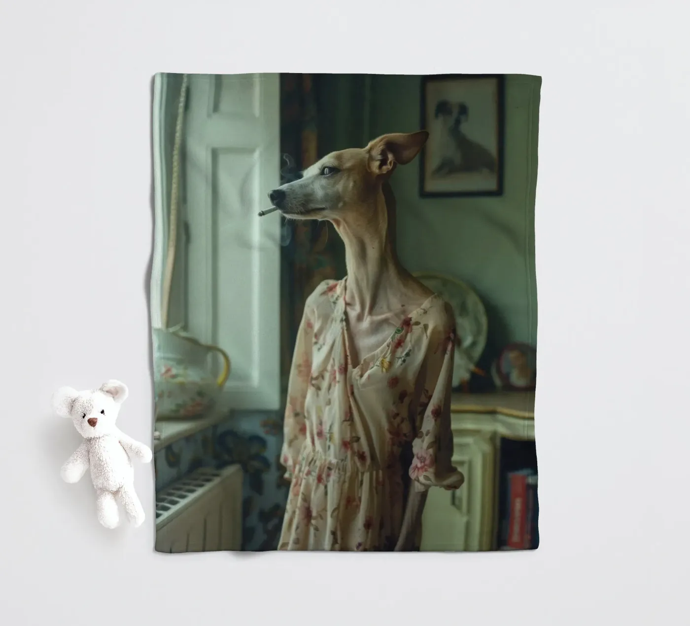 Léa Fleecedecke von Affiches Chien Originales – Dogland