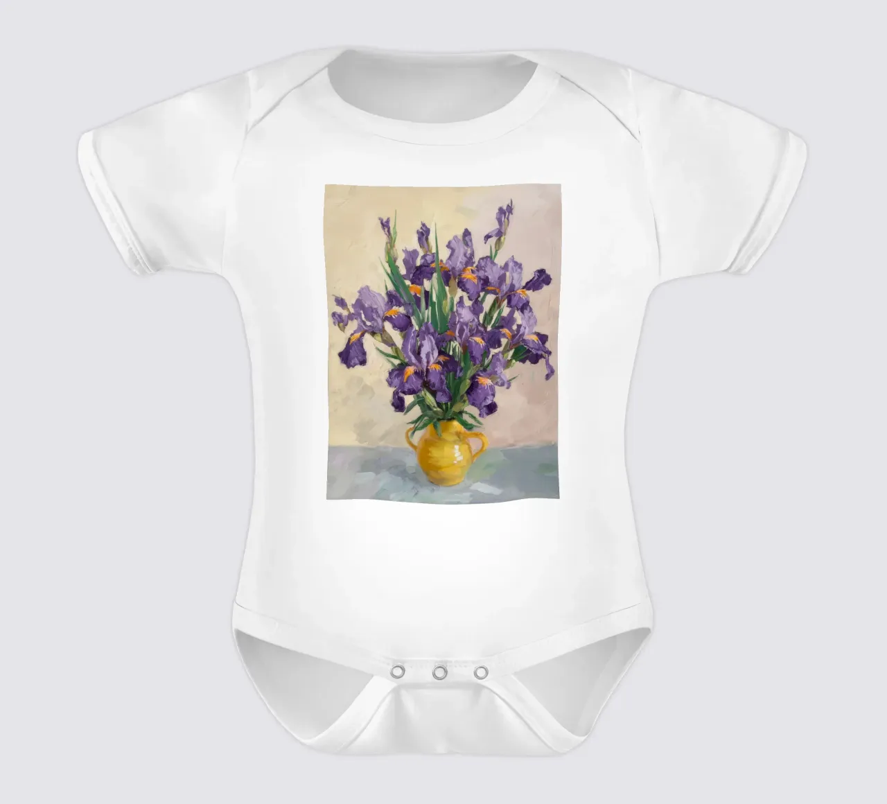 Bouquet di iris regale body neonato maniche corte da Angkasa Mist