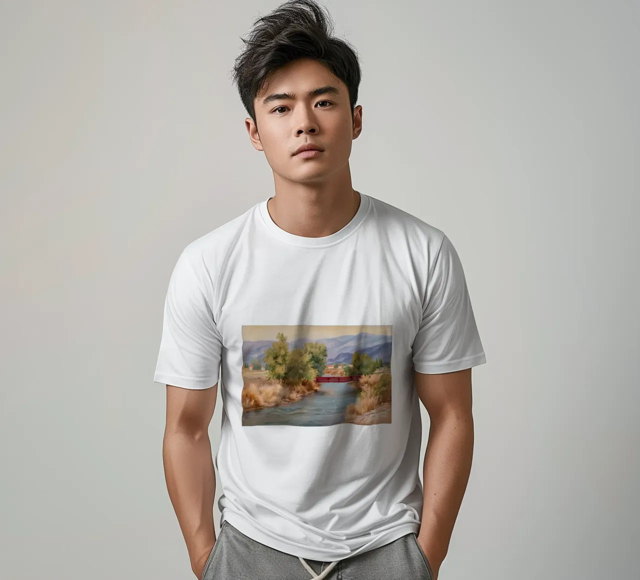 Ponte della Tranquillità Riverside t-shirt da Angkasa Mist