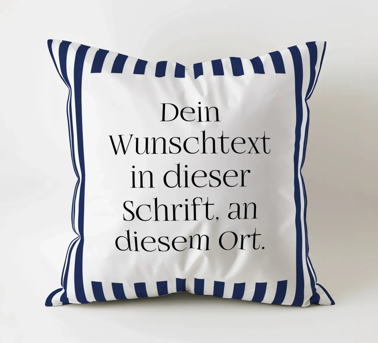 Wunschtext mit gelben Streifen cuscino da WORTSPIEL