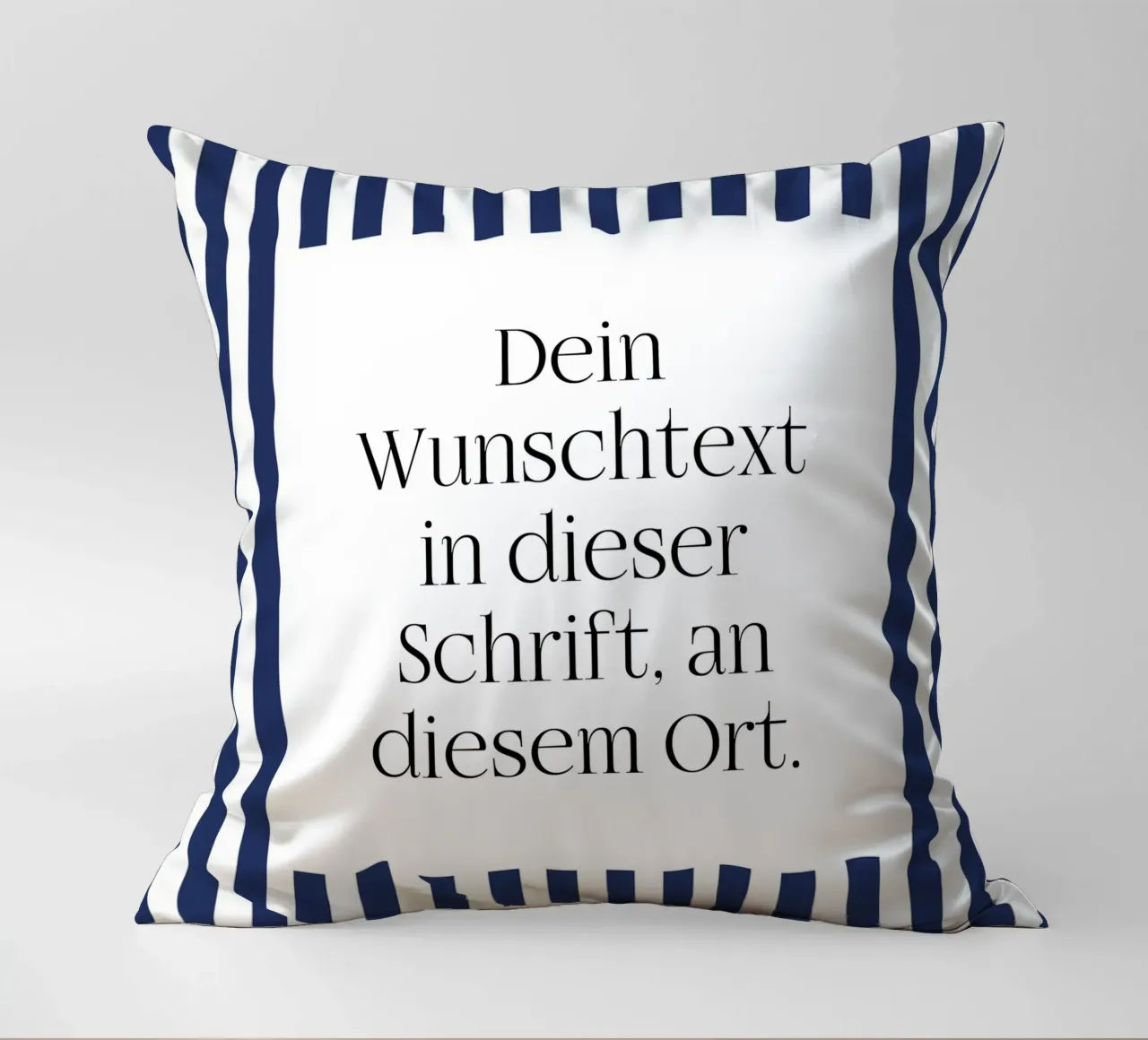 Wunschtext mit gelben Streifen cuscino da WORTSPIEL