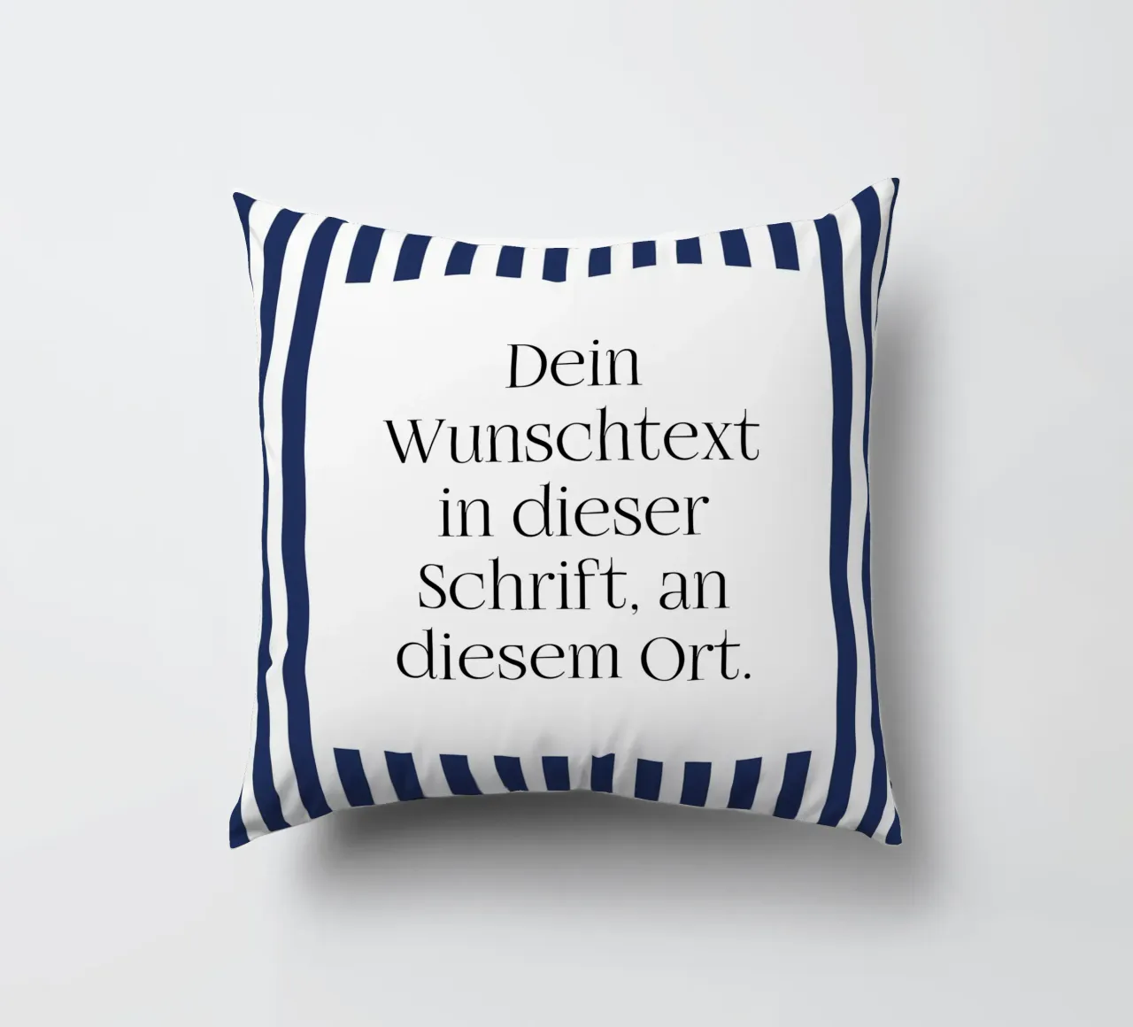 Wunschtext mit gelben Streifen cuscino da WORTSPIEL
