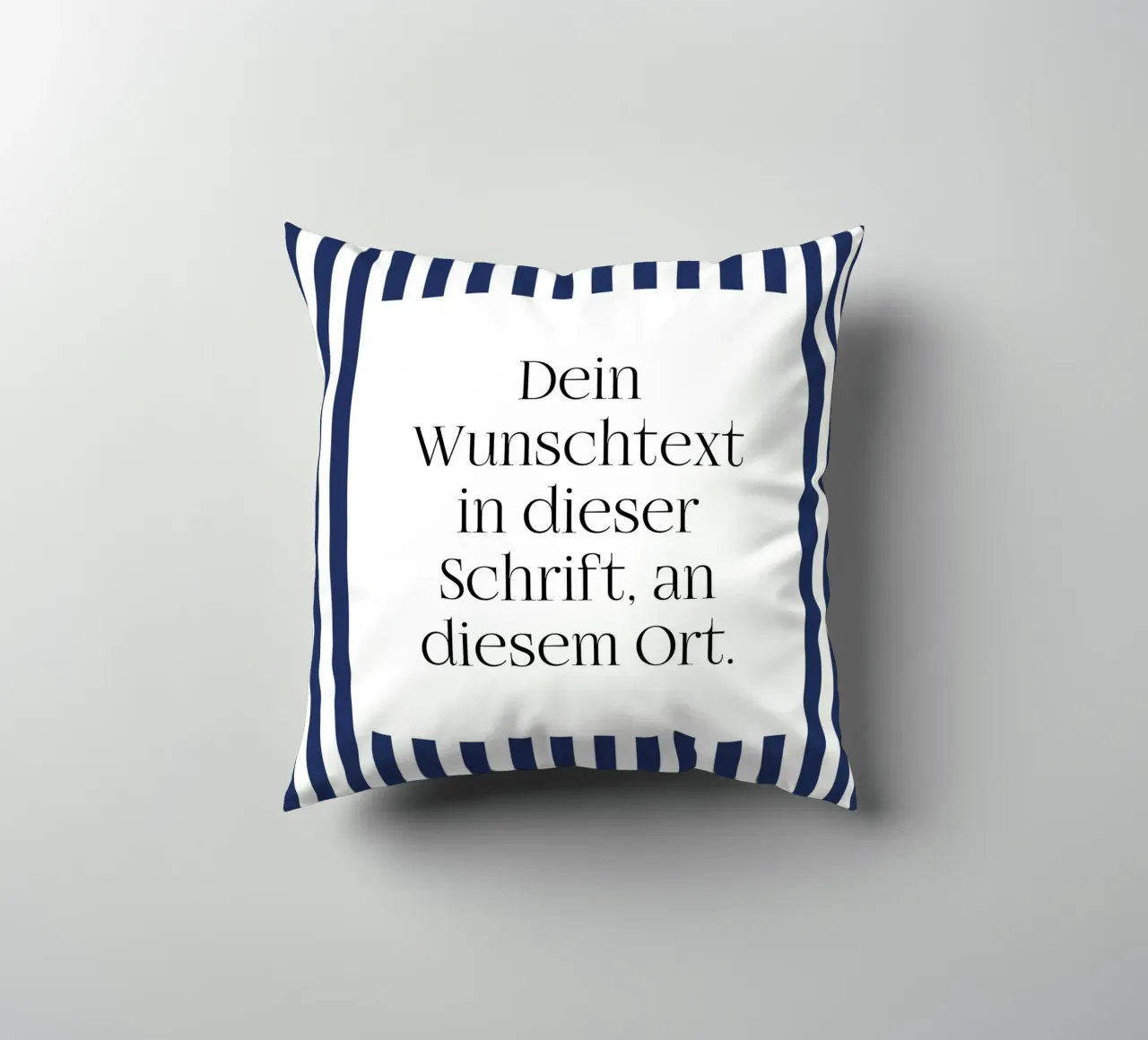 Wunschtext mit gelben Streifen cuscino da WORTSPIEL