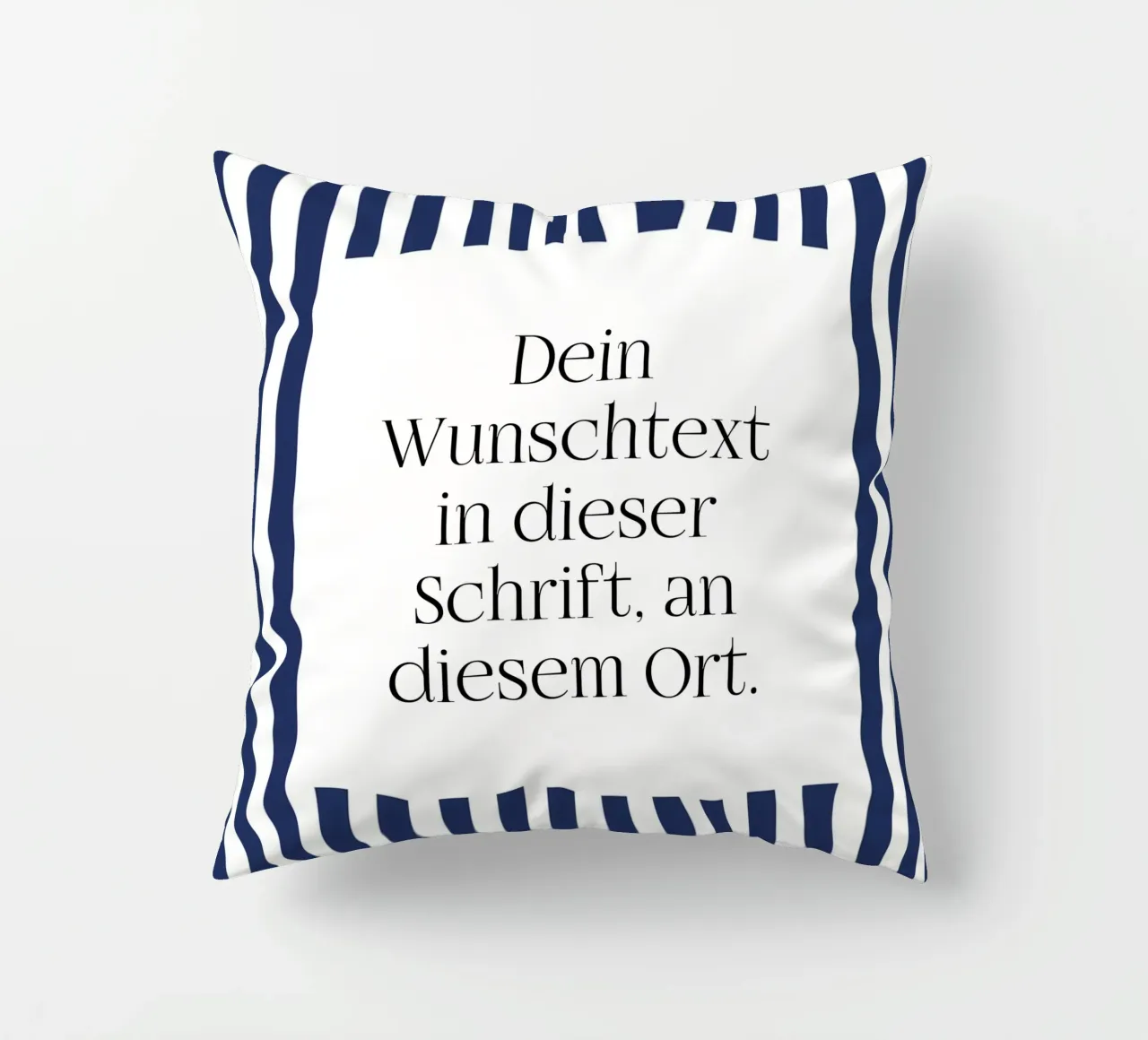 Wunschtext mit gelben Streifen cuscino da WORTSPIEL