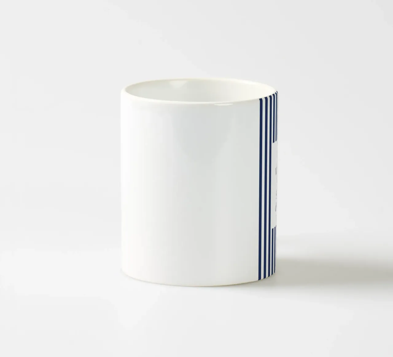 Wunschtext mit gelben Streifen tazza in ceramica da WORTSPIEL
